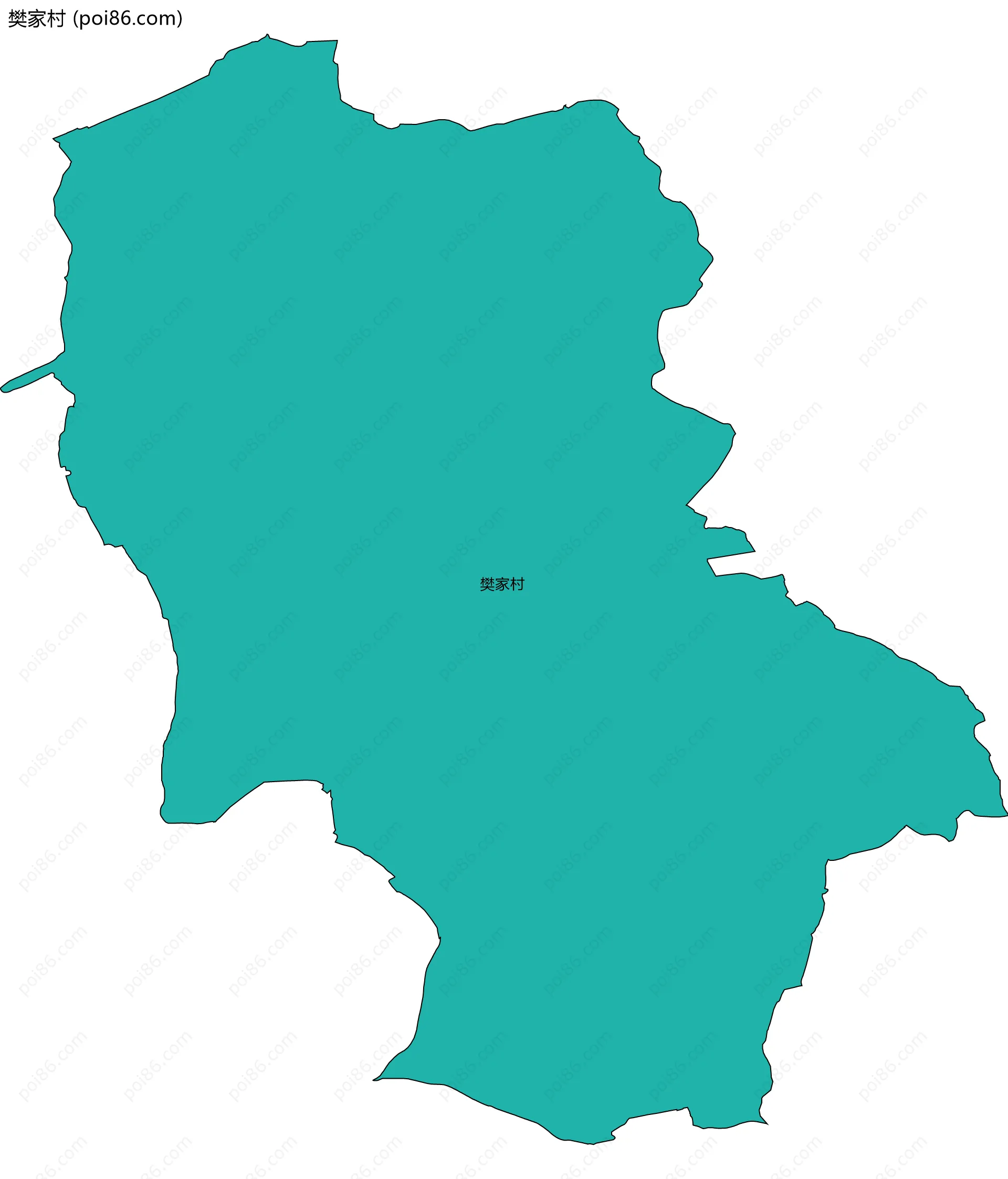 樊家村边界地图