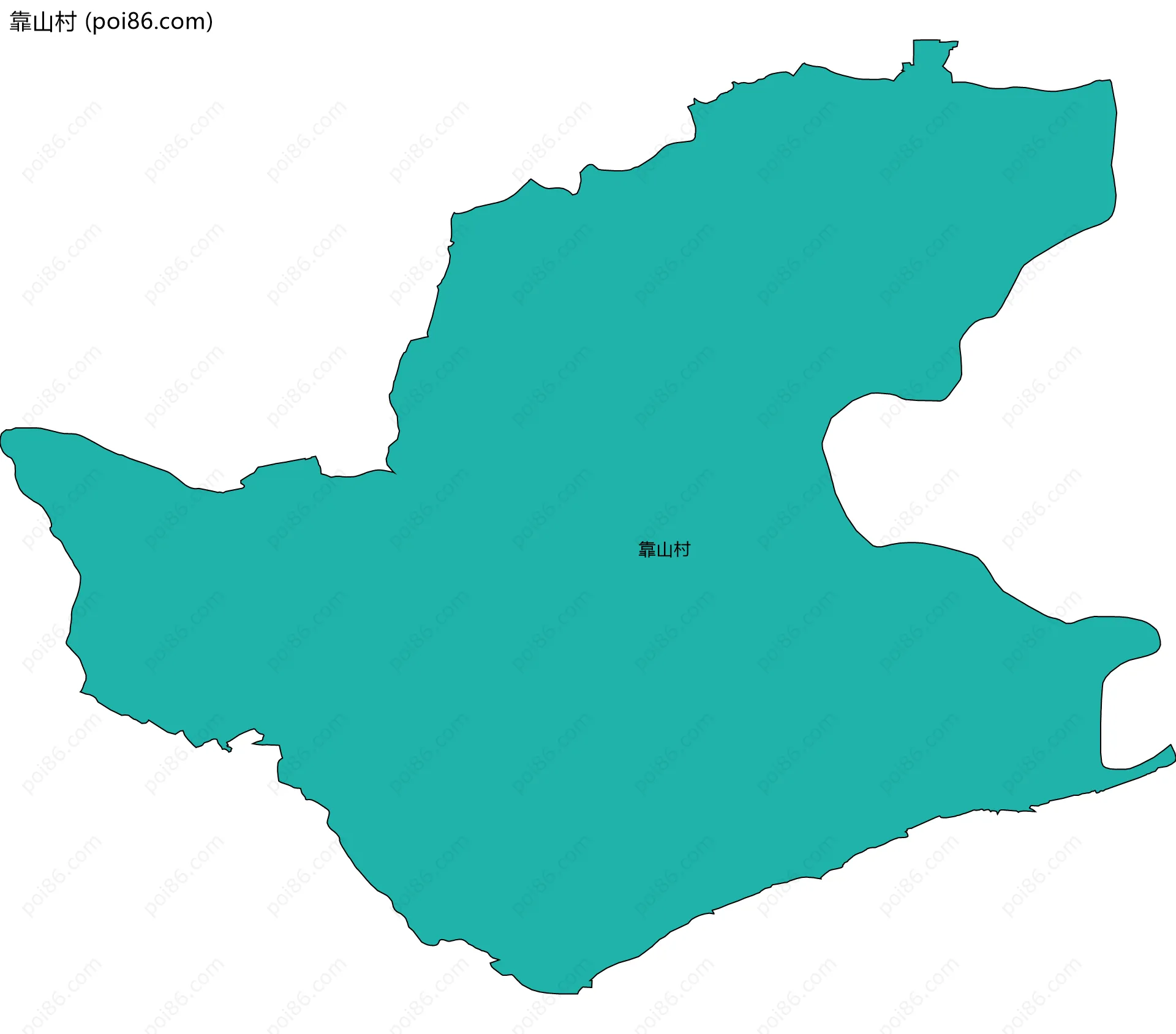 靠山村边界地图