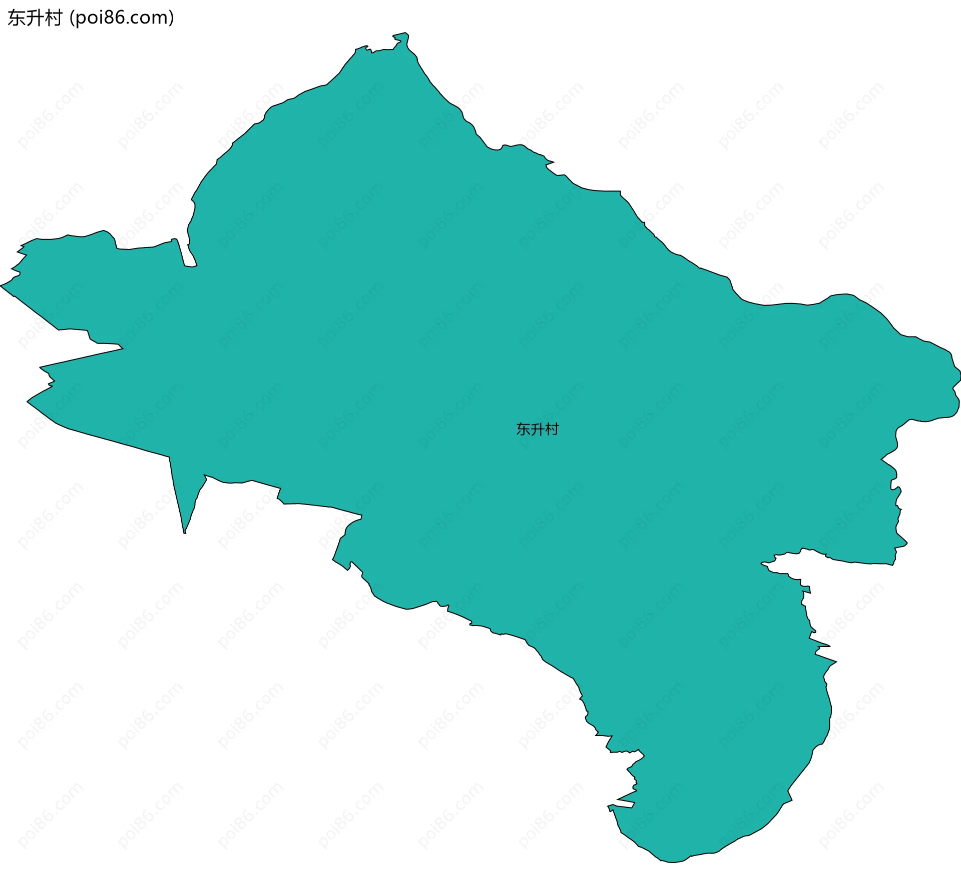 东升村边界地图