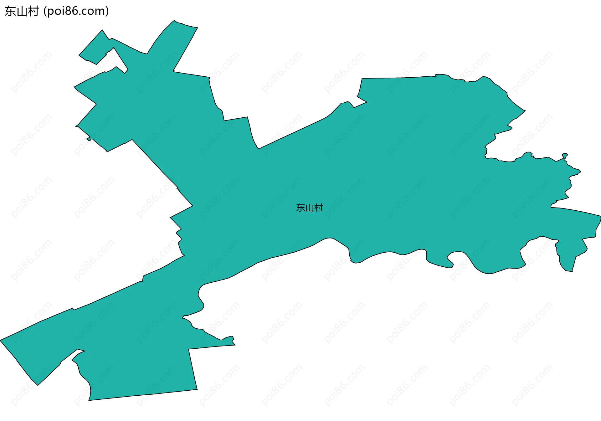 东山村边界地图