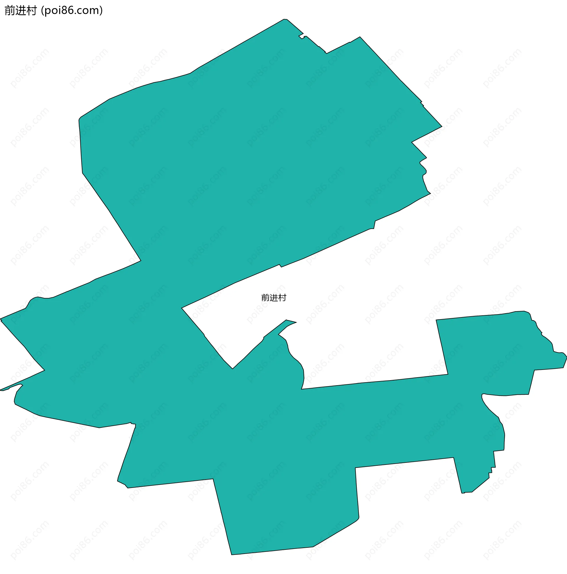 前进村边界地图