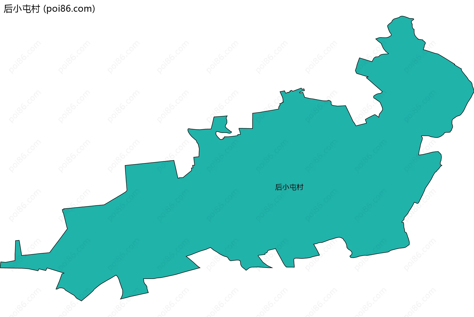 后小屯村边界地图
