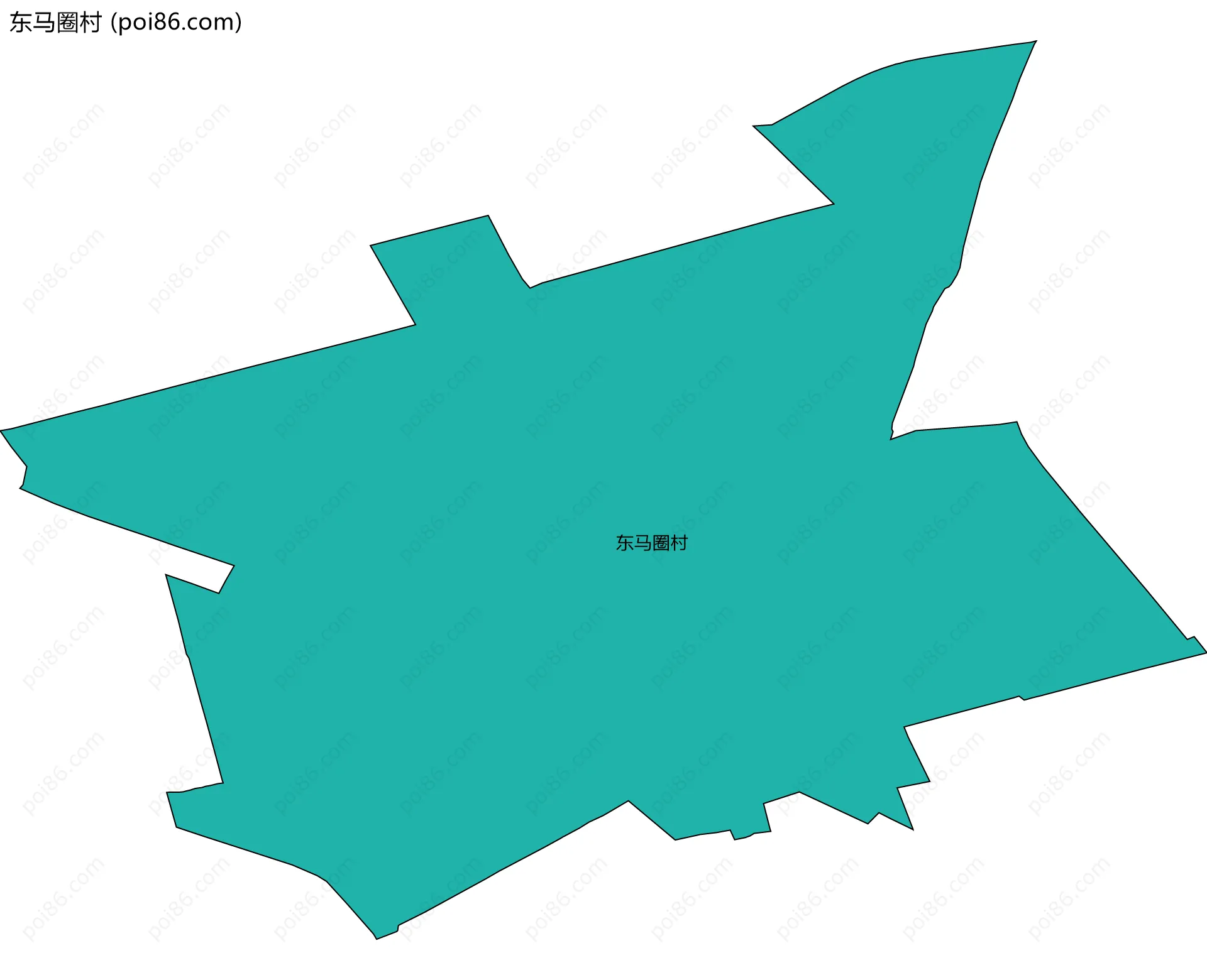 东马圈村边界地图