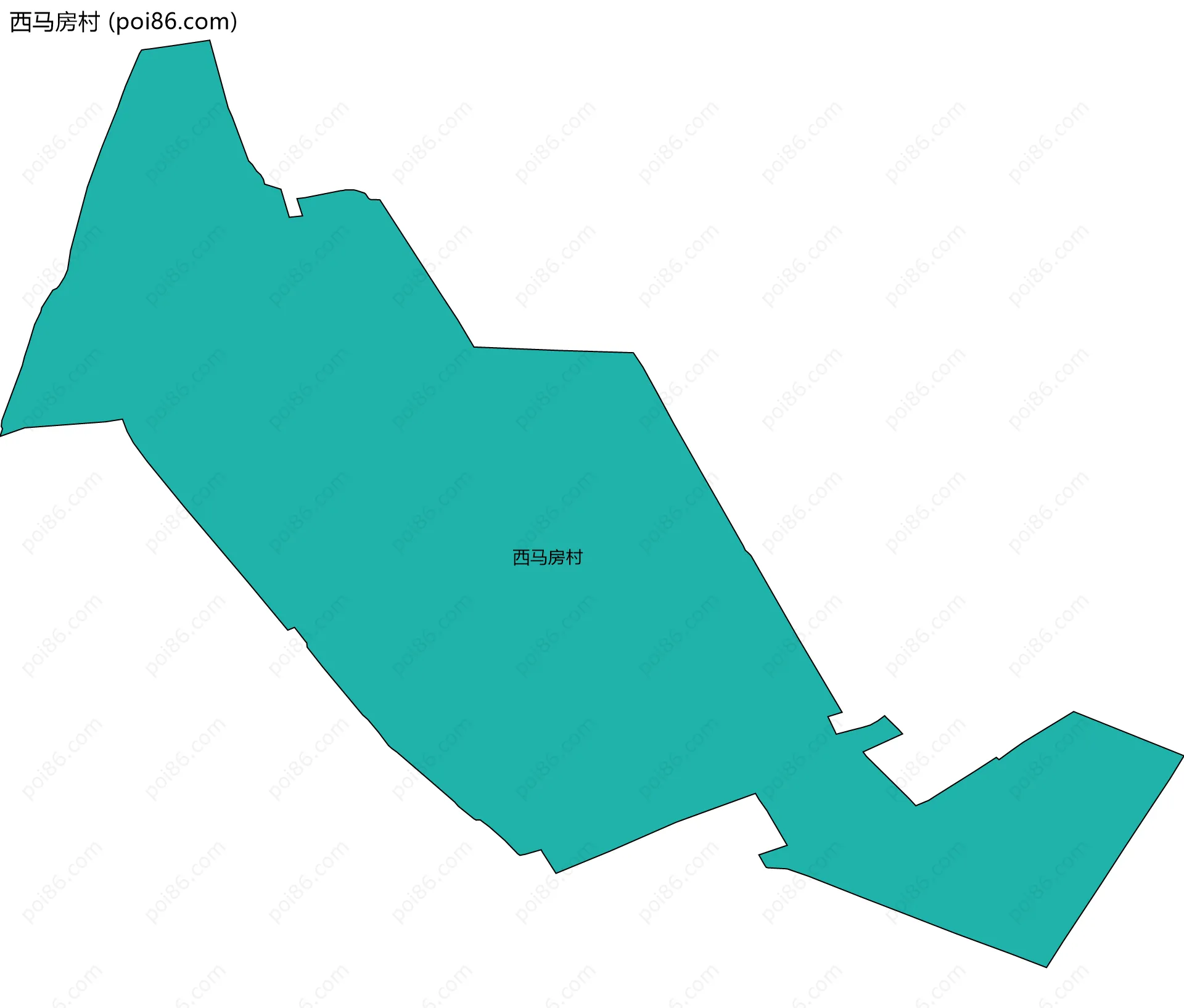 西马房村边界地图