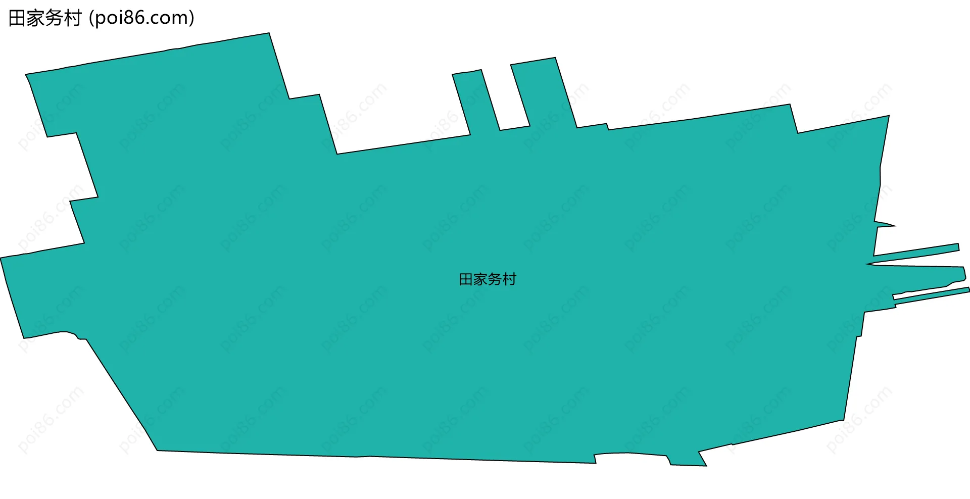 田家务村边界地图