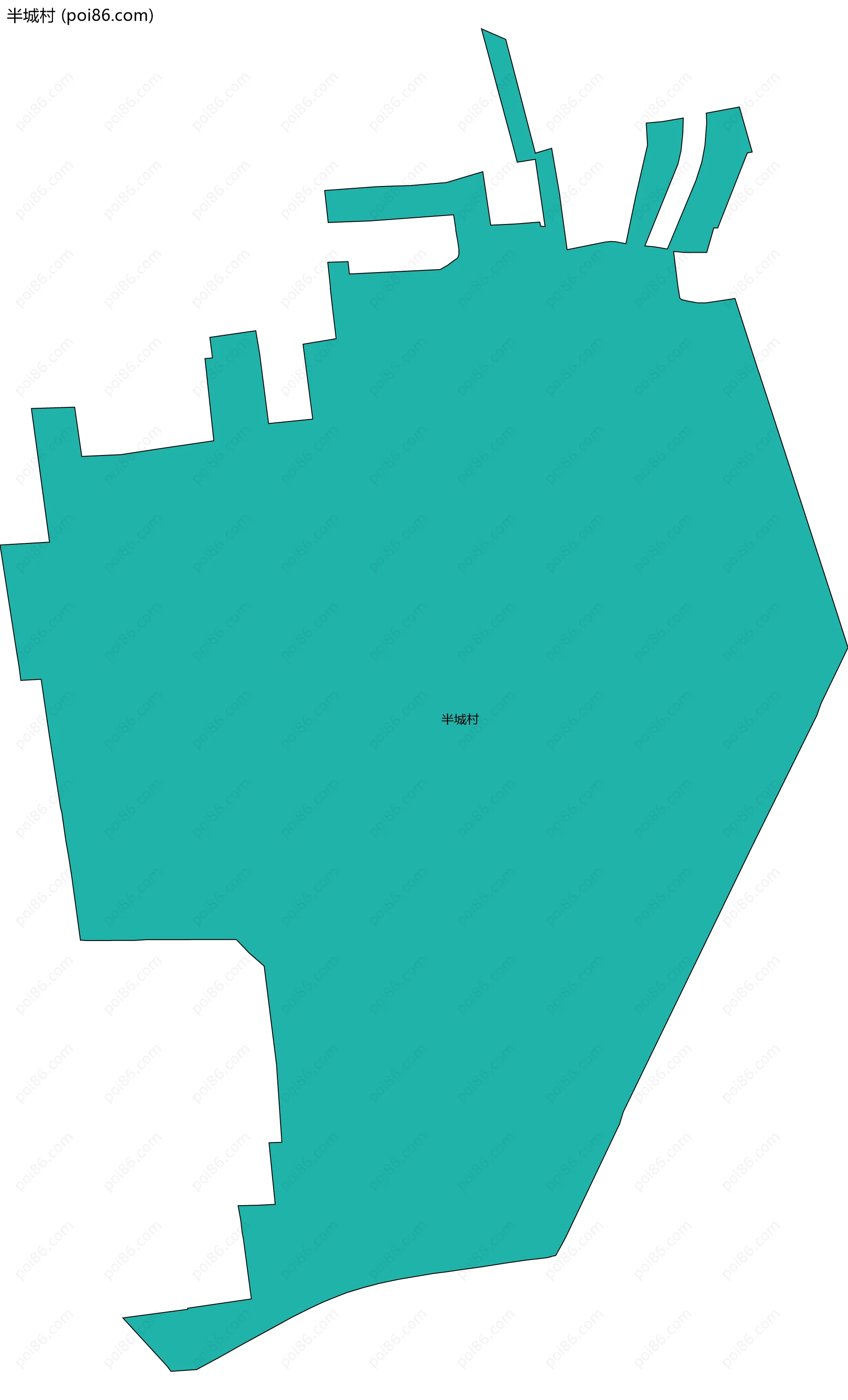 半城村边界地图