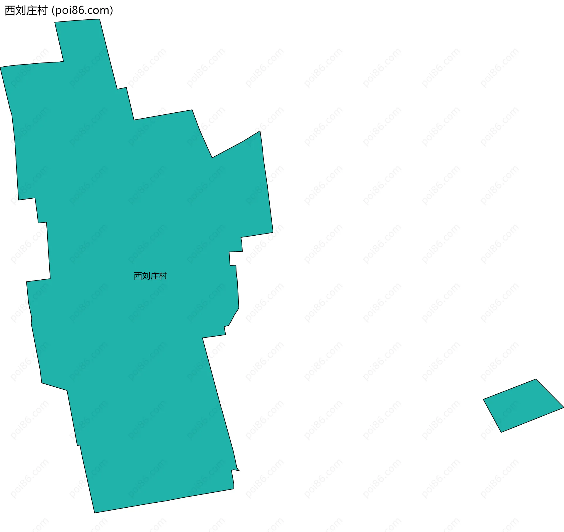 西刘庄村边界地图