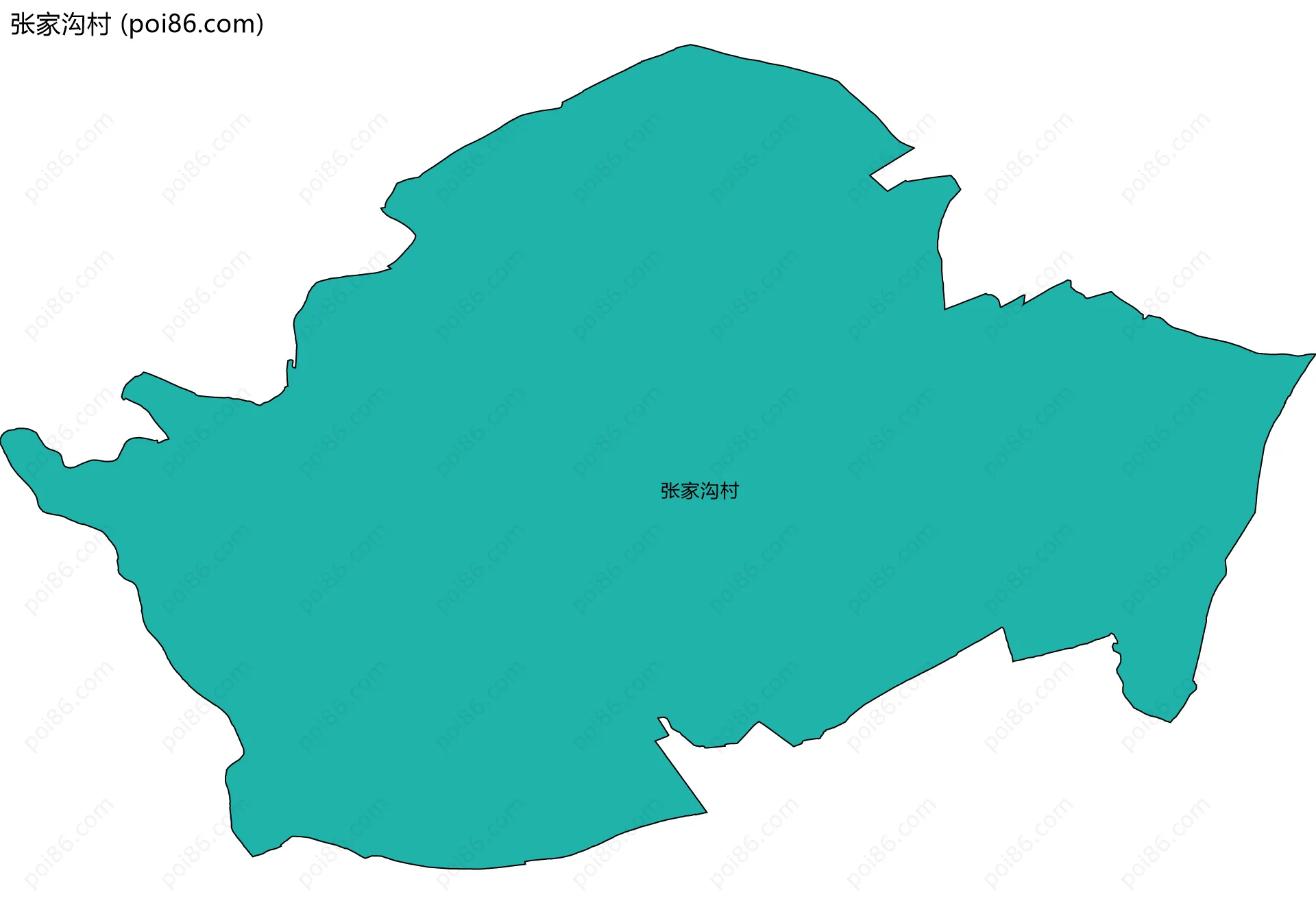 张家沟村边界地图