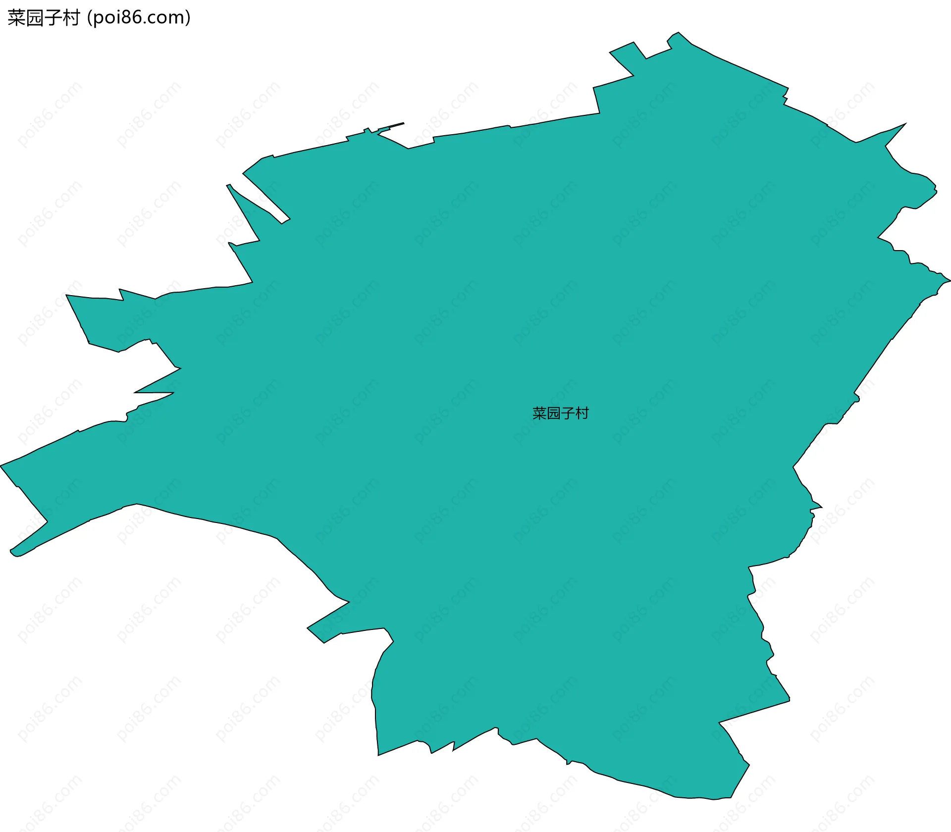 菜园子村边界地图