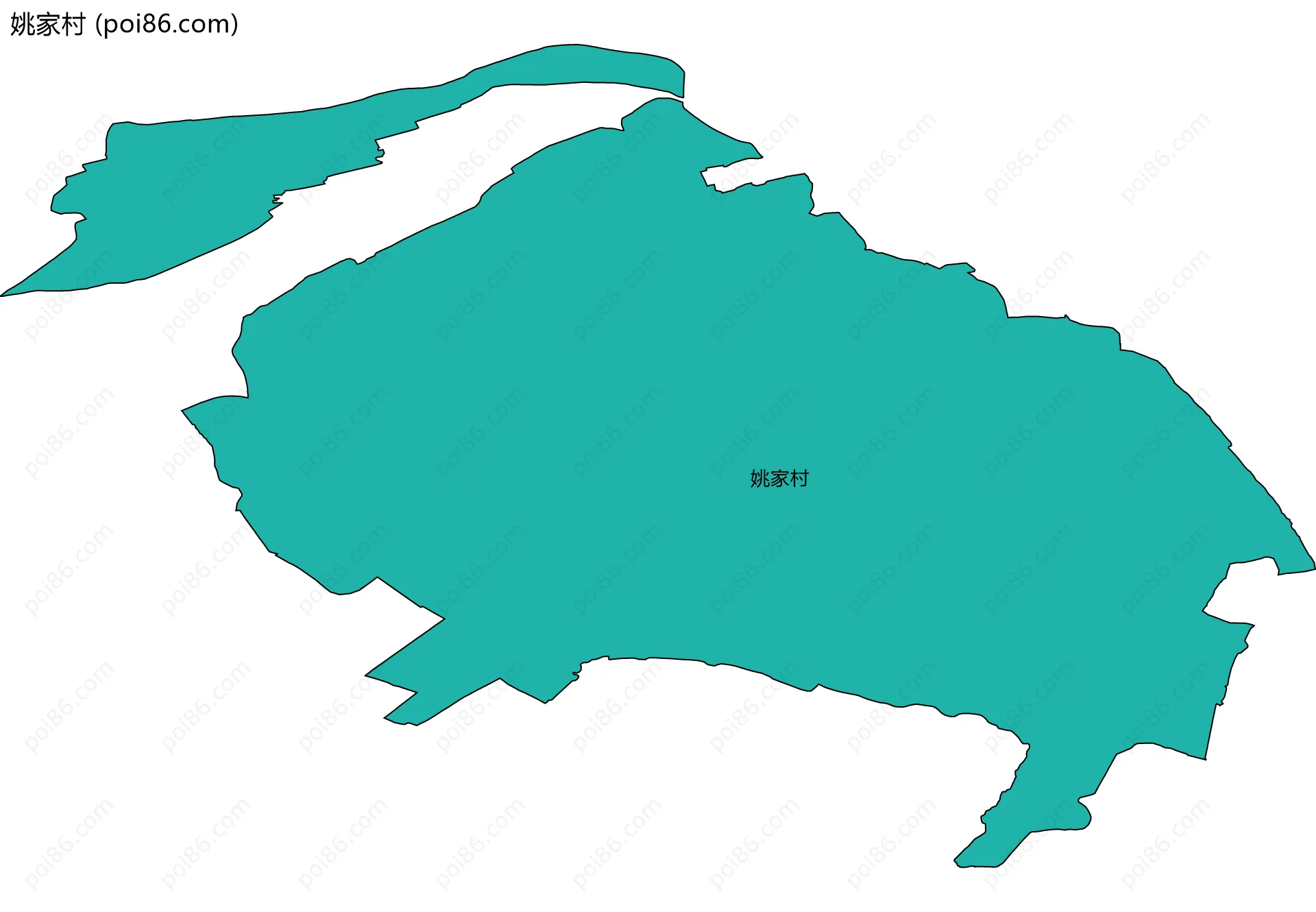 姚家村边界地图