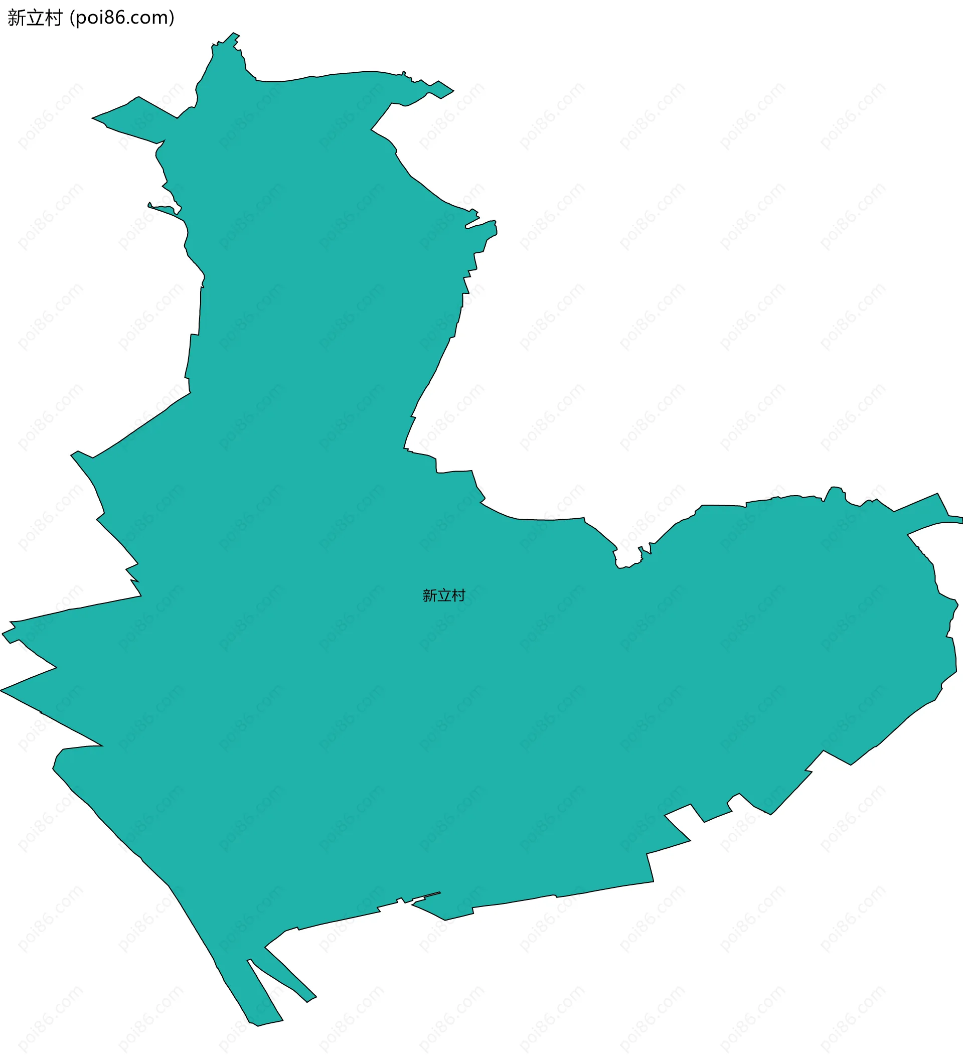 新立村边界地图