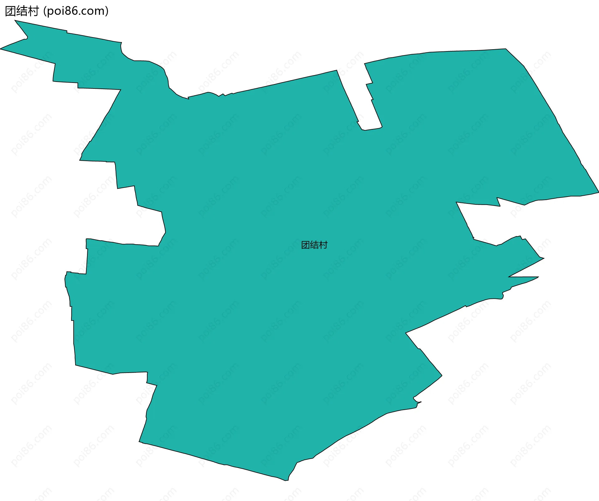团结村边界地图