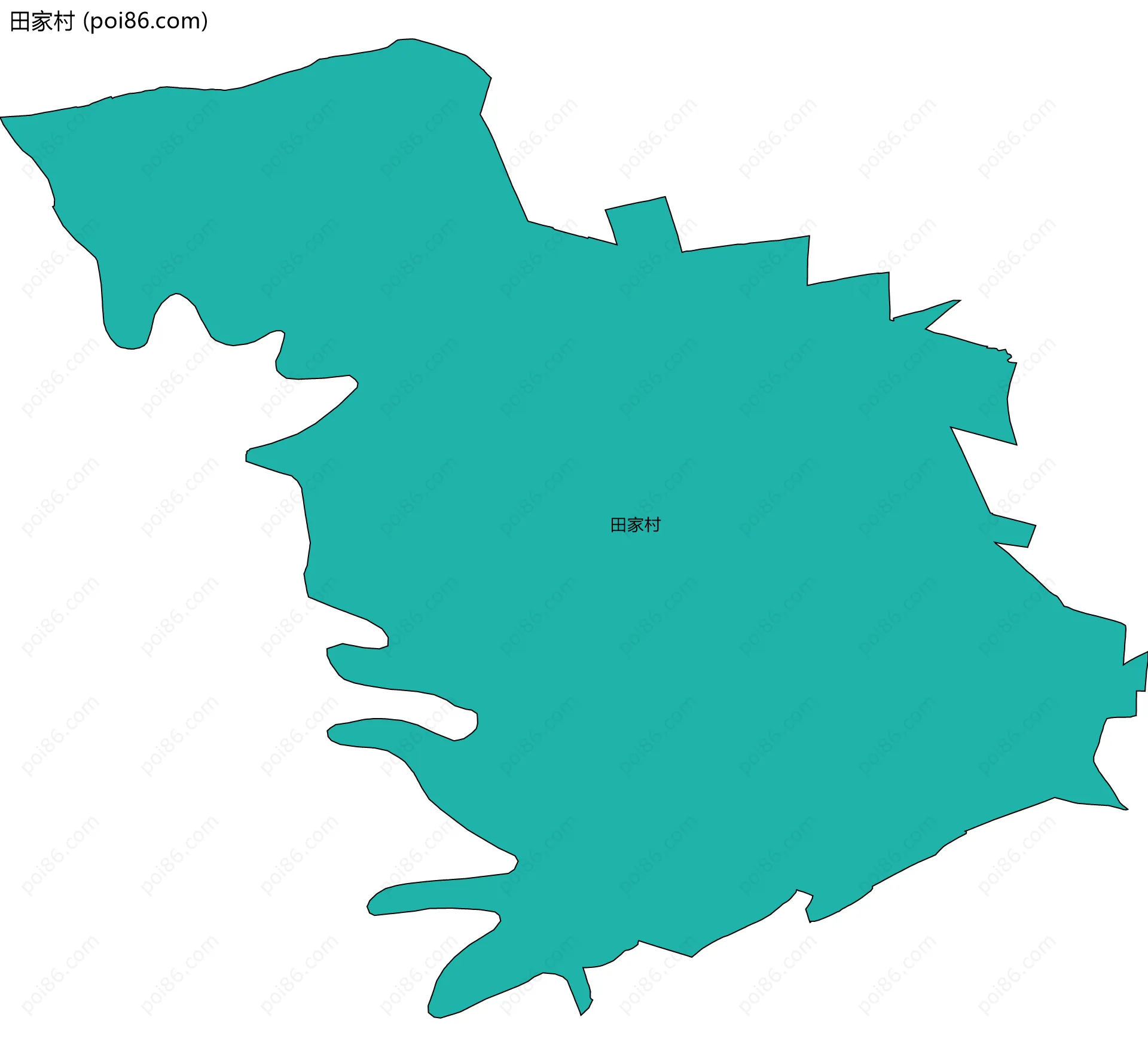 田家村边界地图