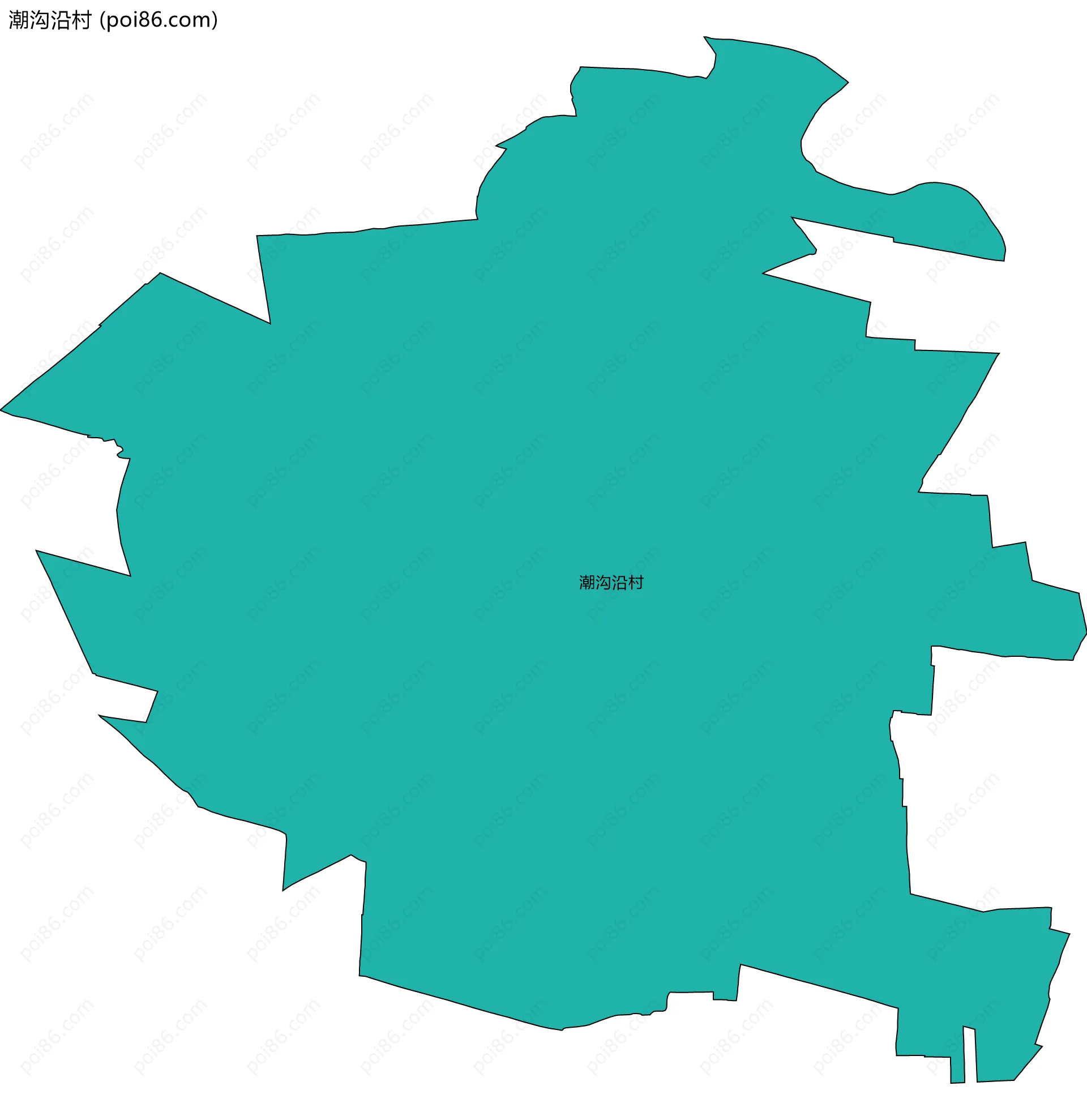 潮沟沿村边界地图