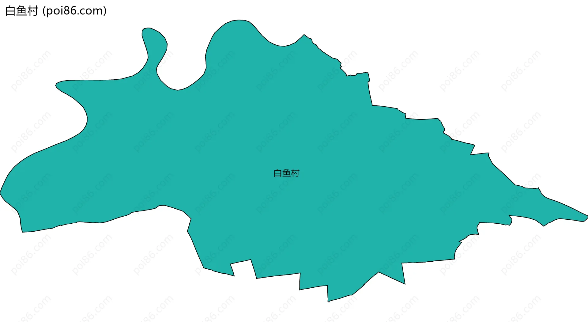 白鱼村边界地图