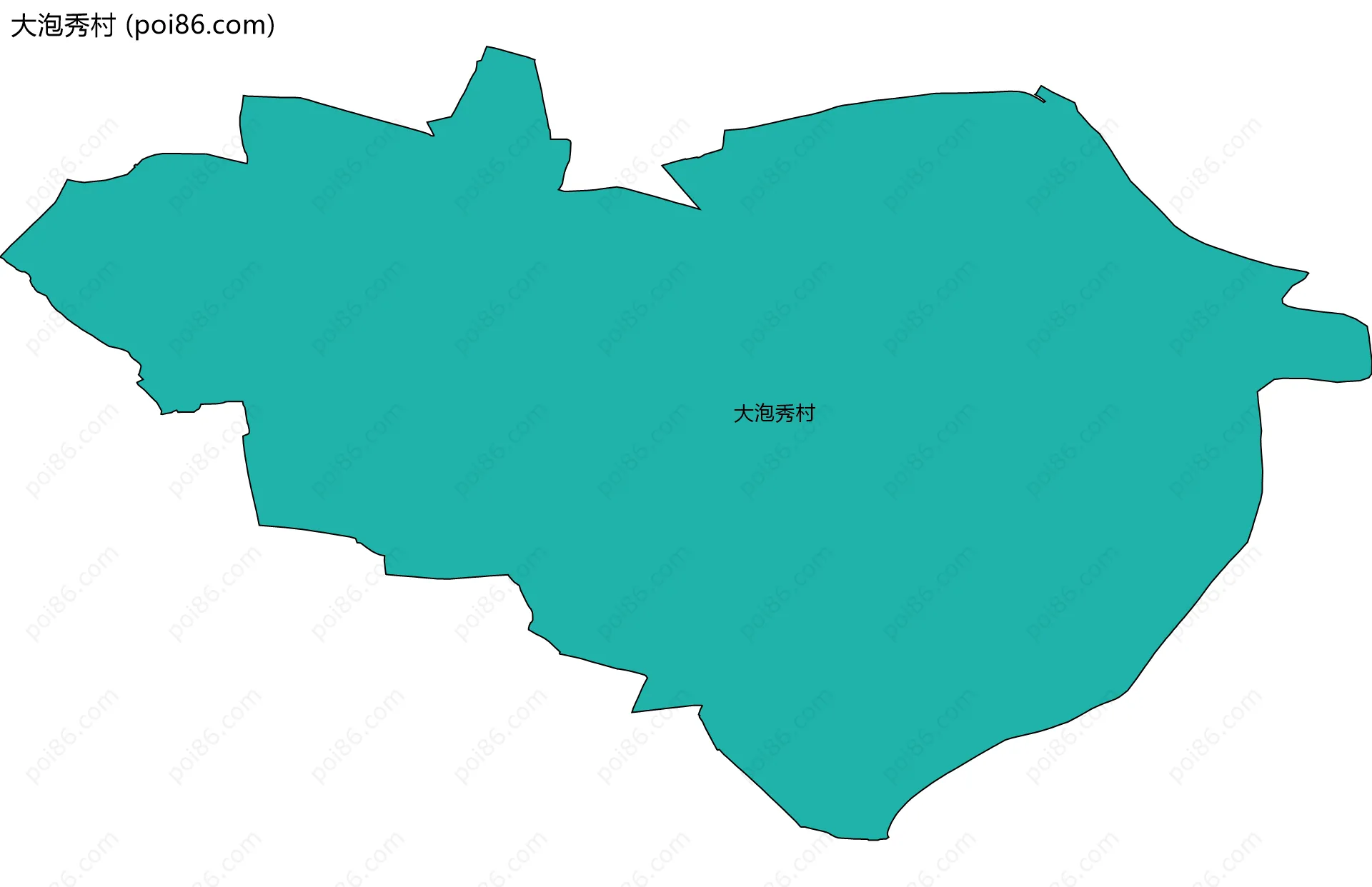 大泡秀村边界地图