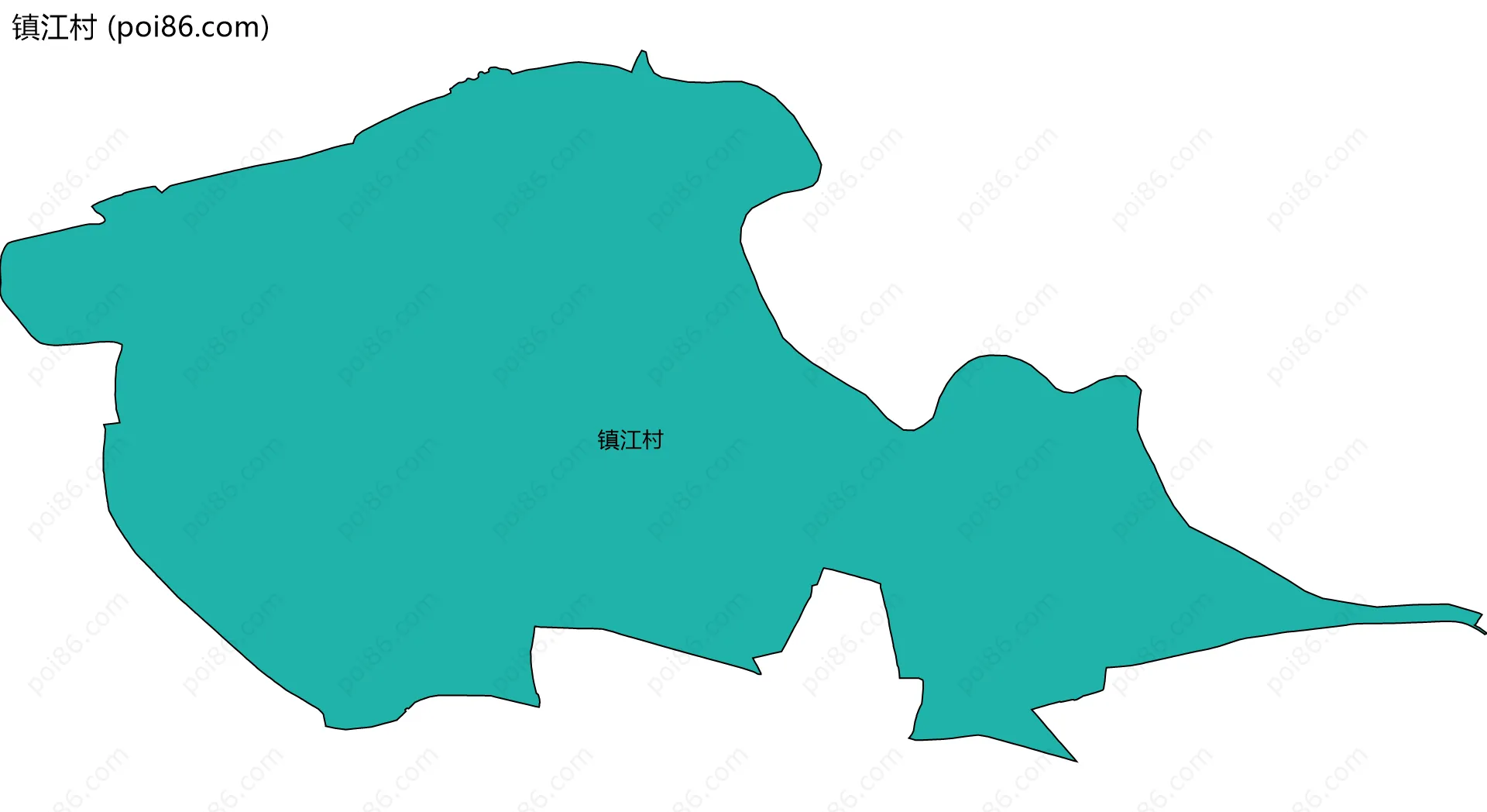 镇江村边界地图