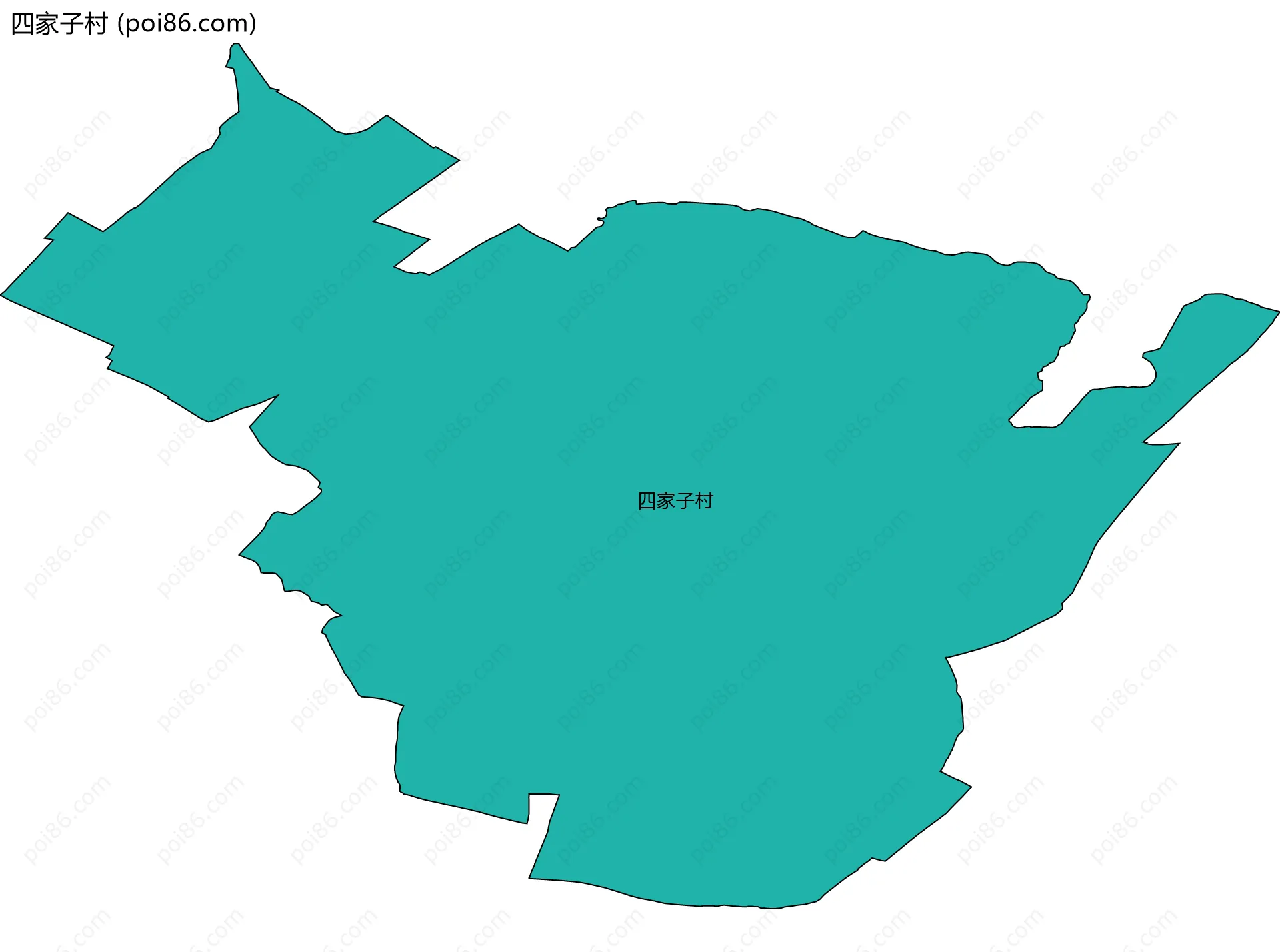 四家子村边界地图