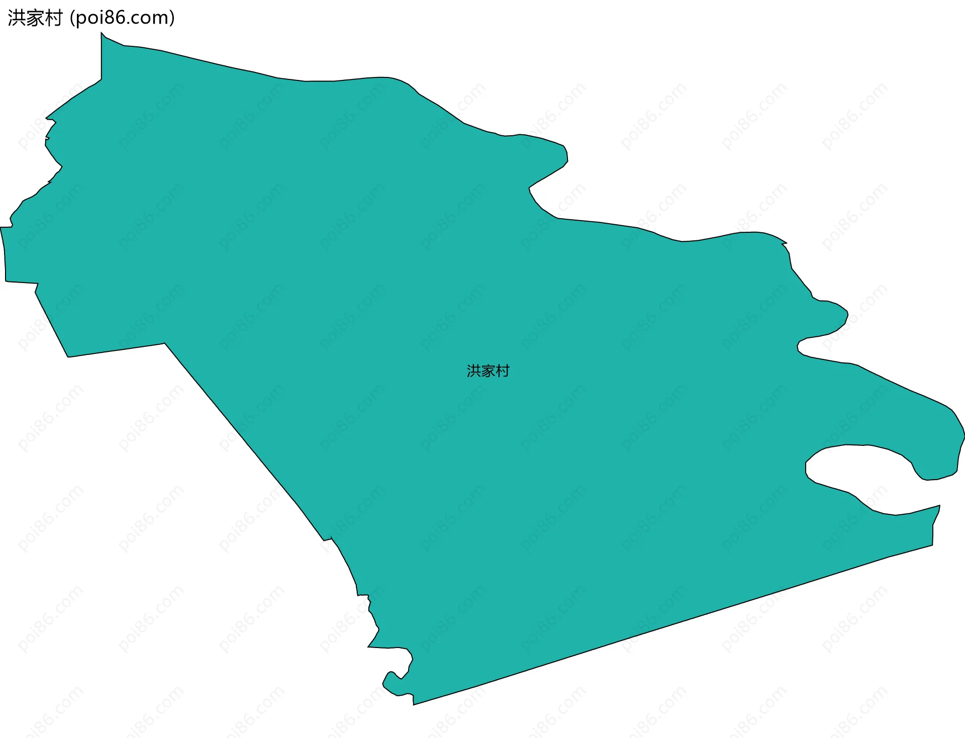 洪家村边界地图