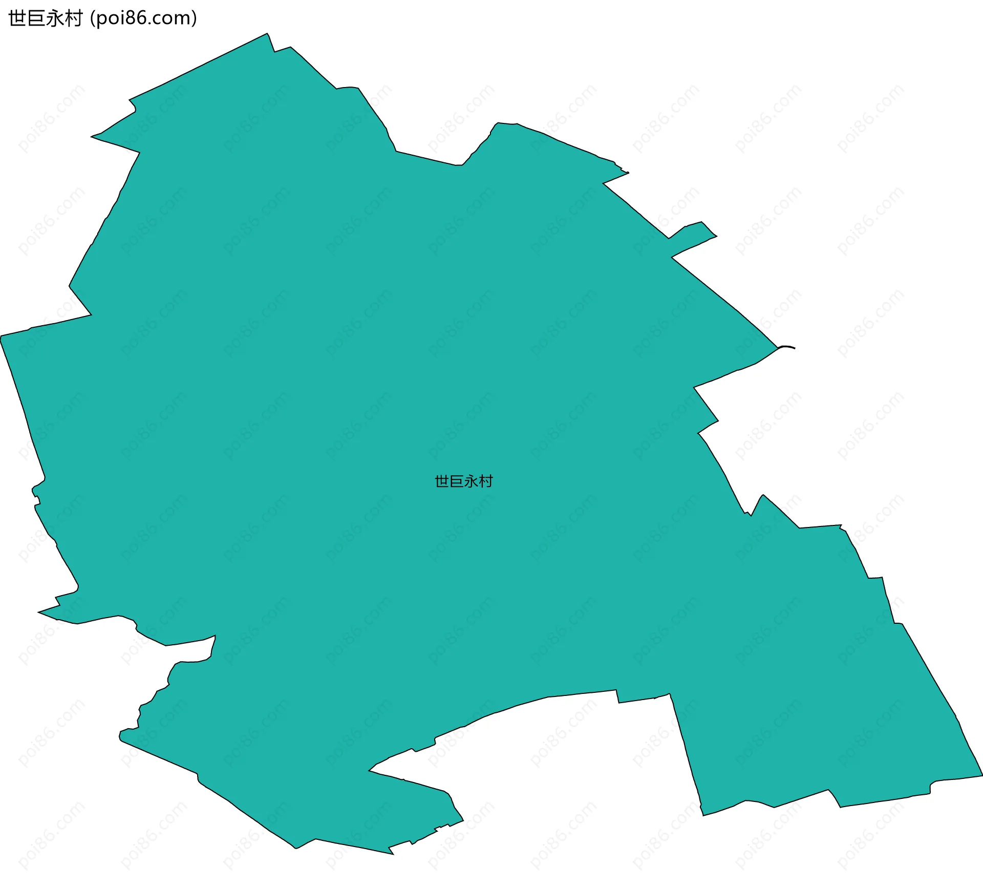 世巨永村边界地图