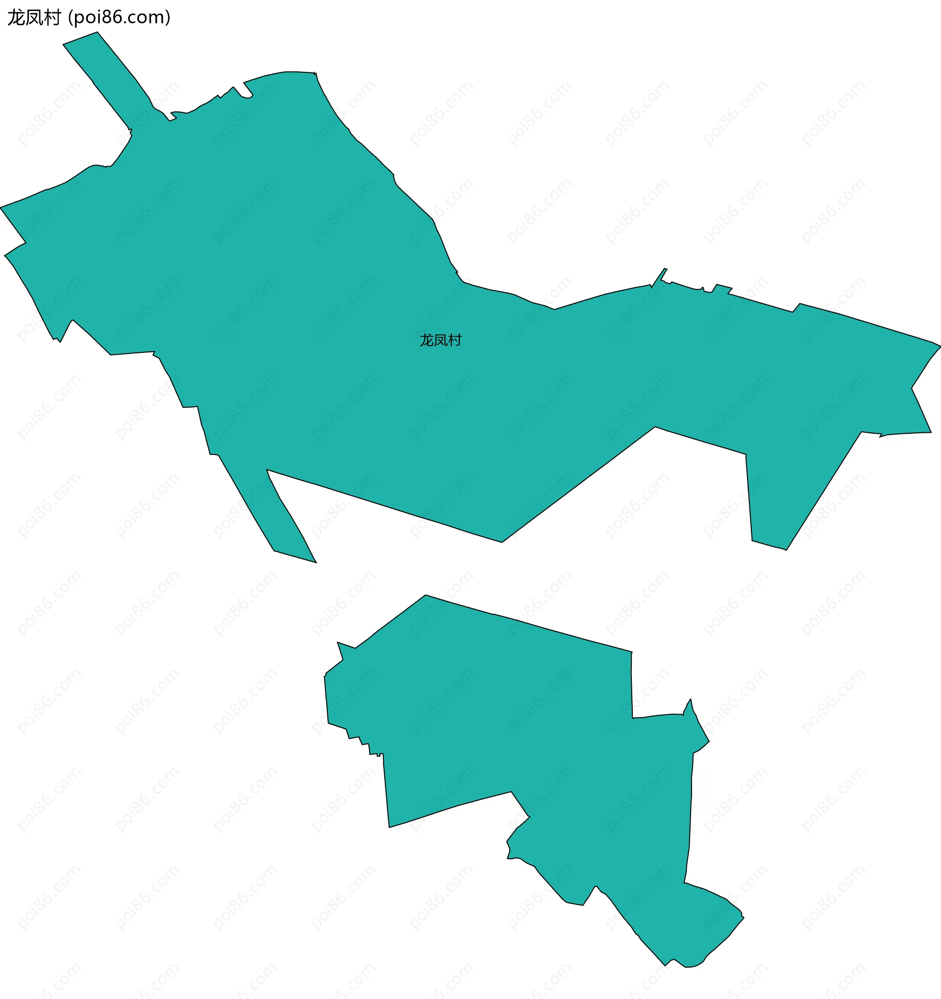 龙凤村边界地图