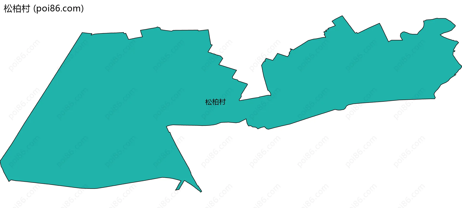 松柏村边界地图
