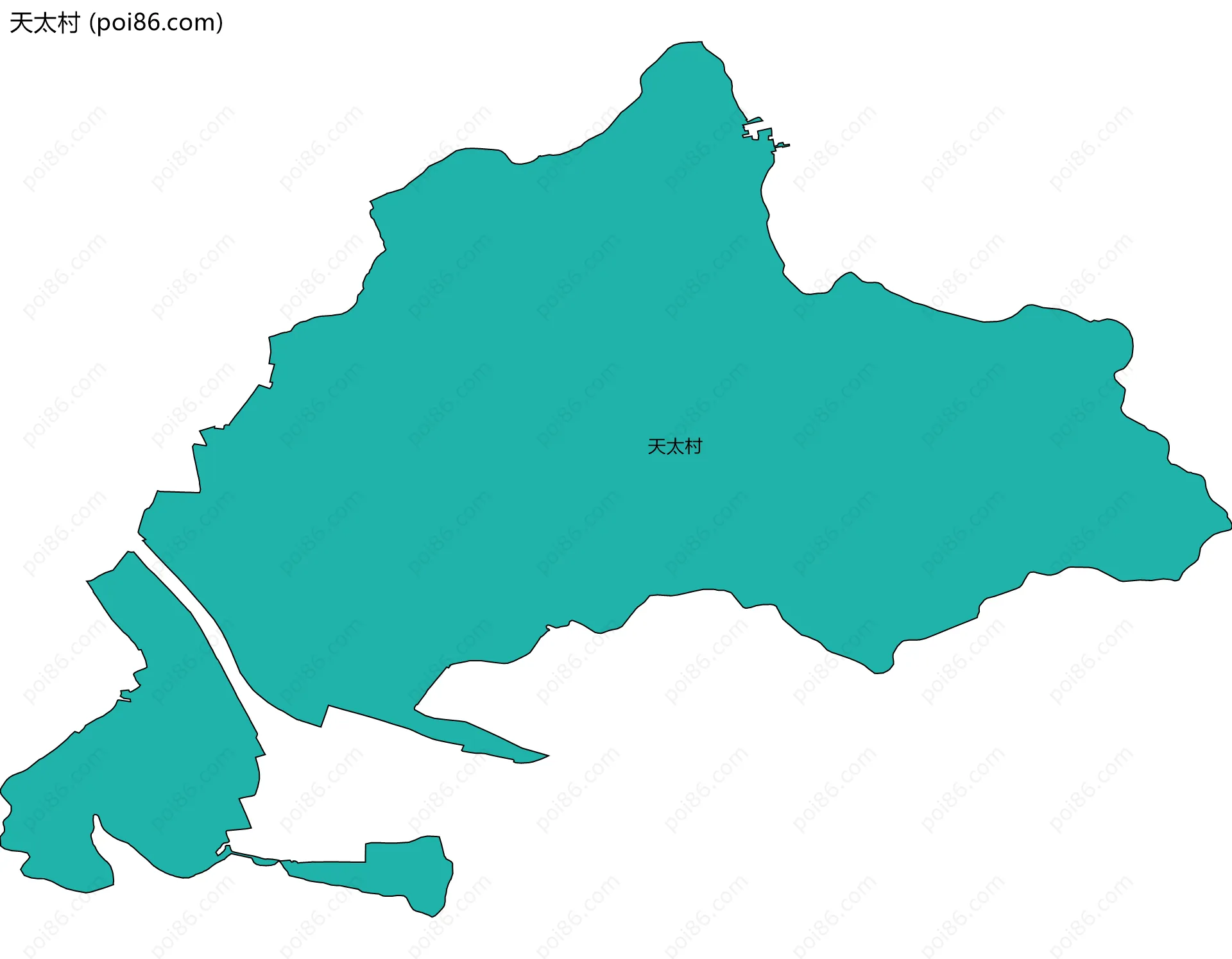 天太村边界地图