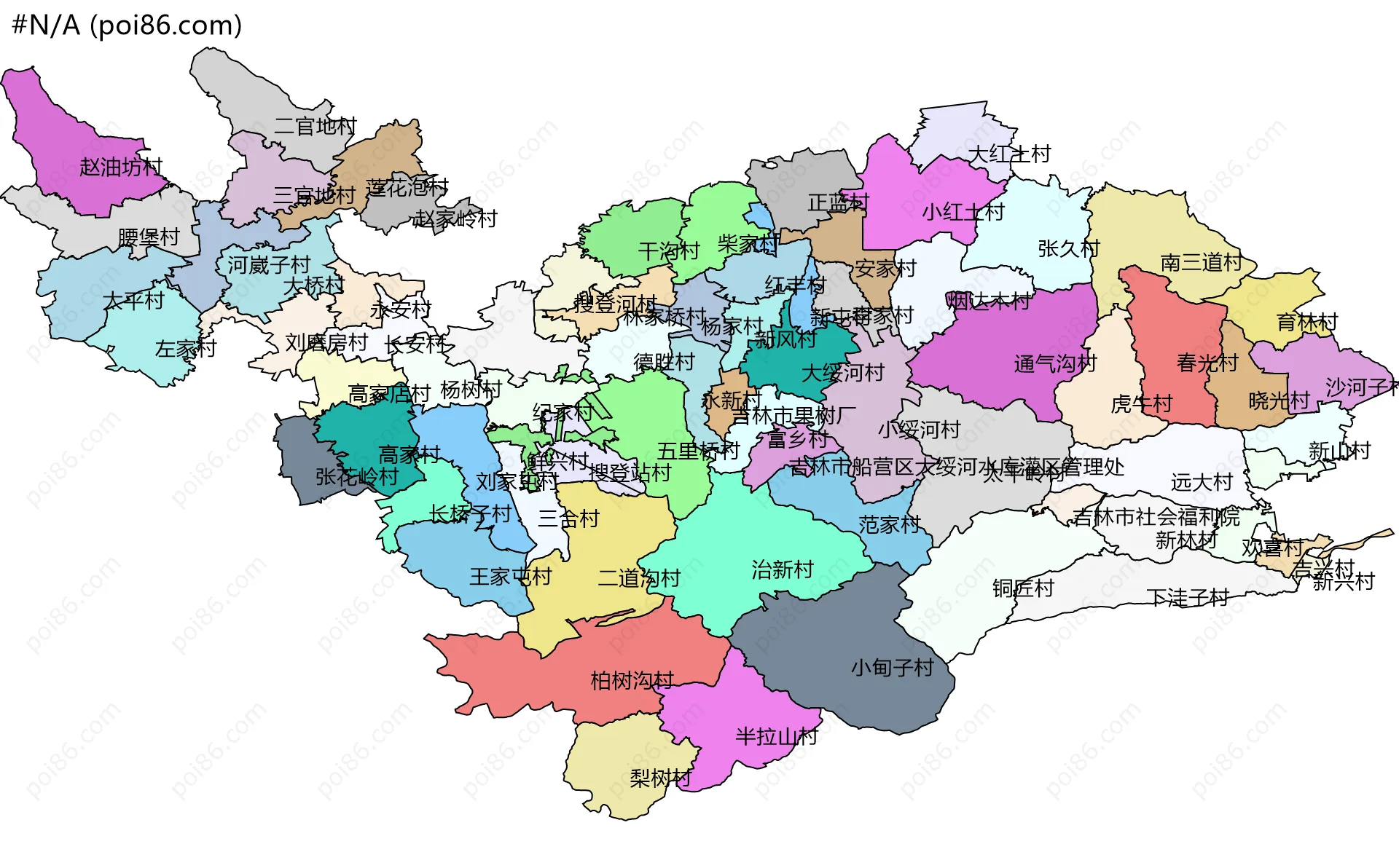 #N/A边界地图(五级行政区划)