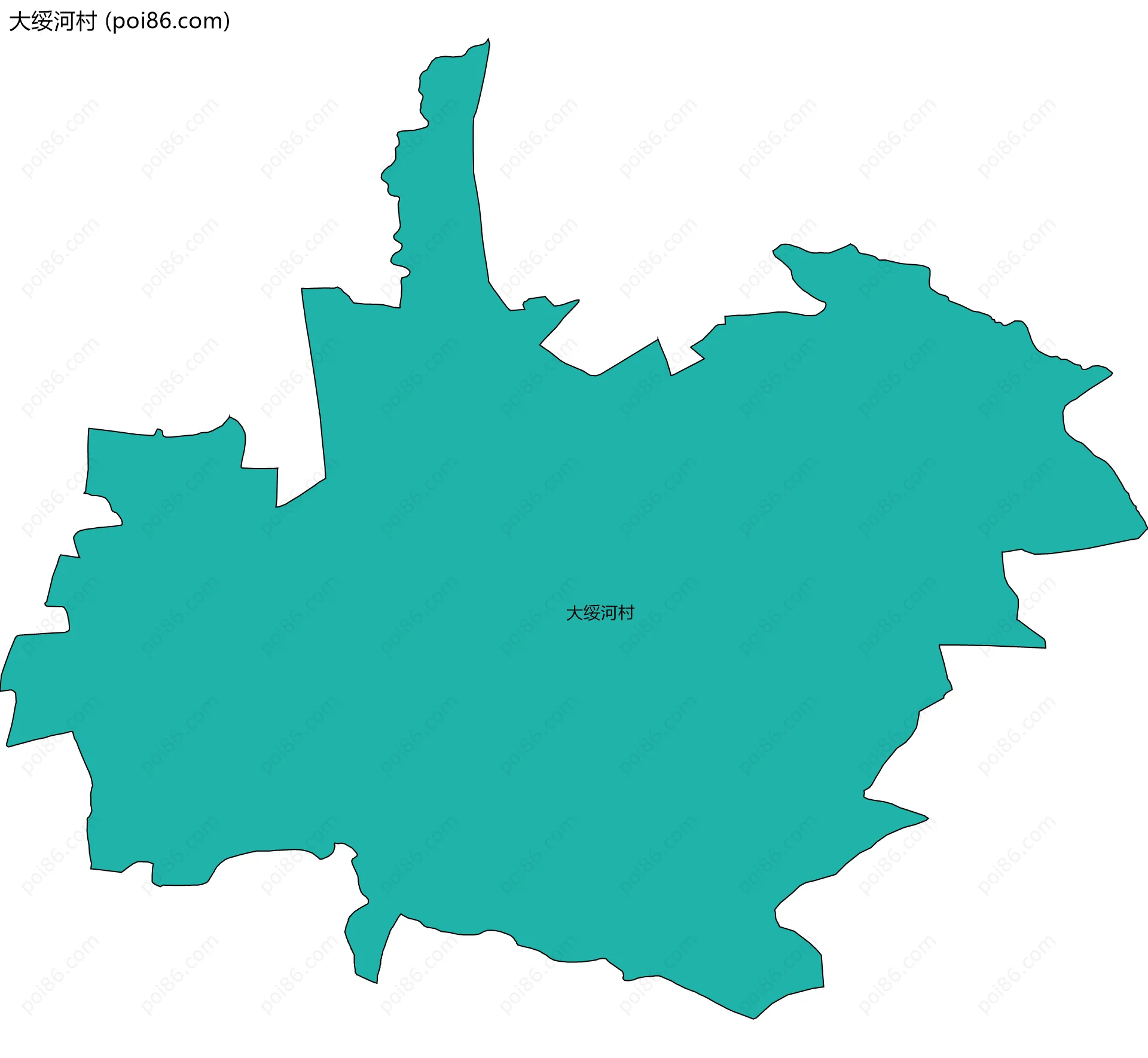 大绥河村边界地图