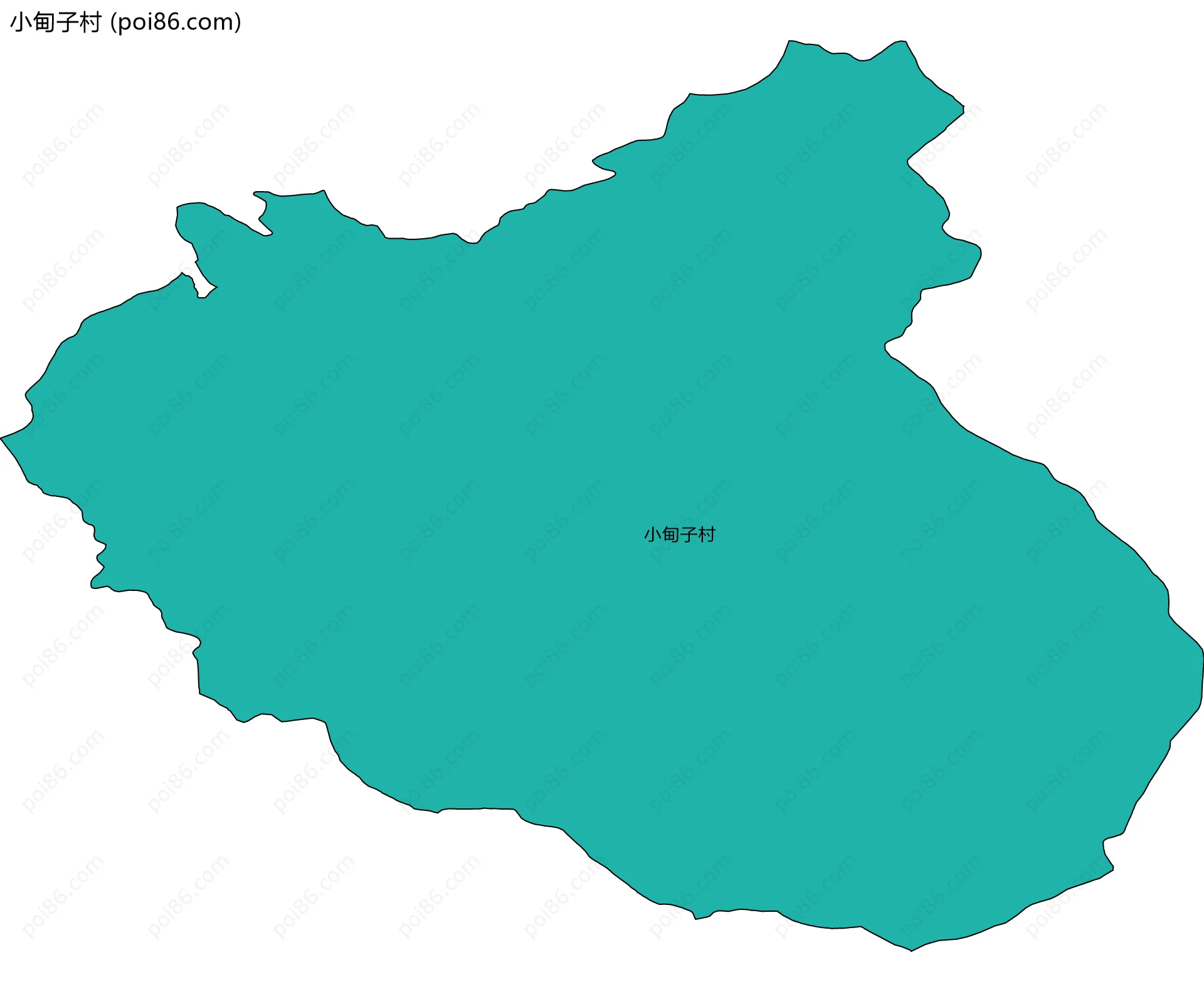 小甸子村边界地图