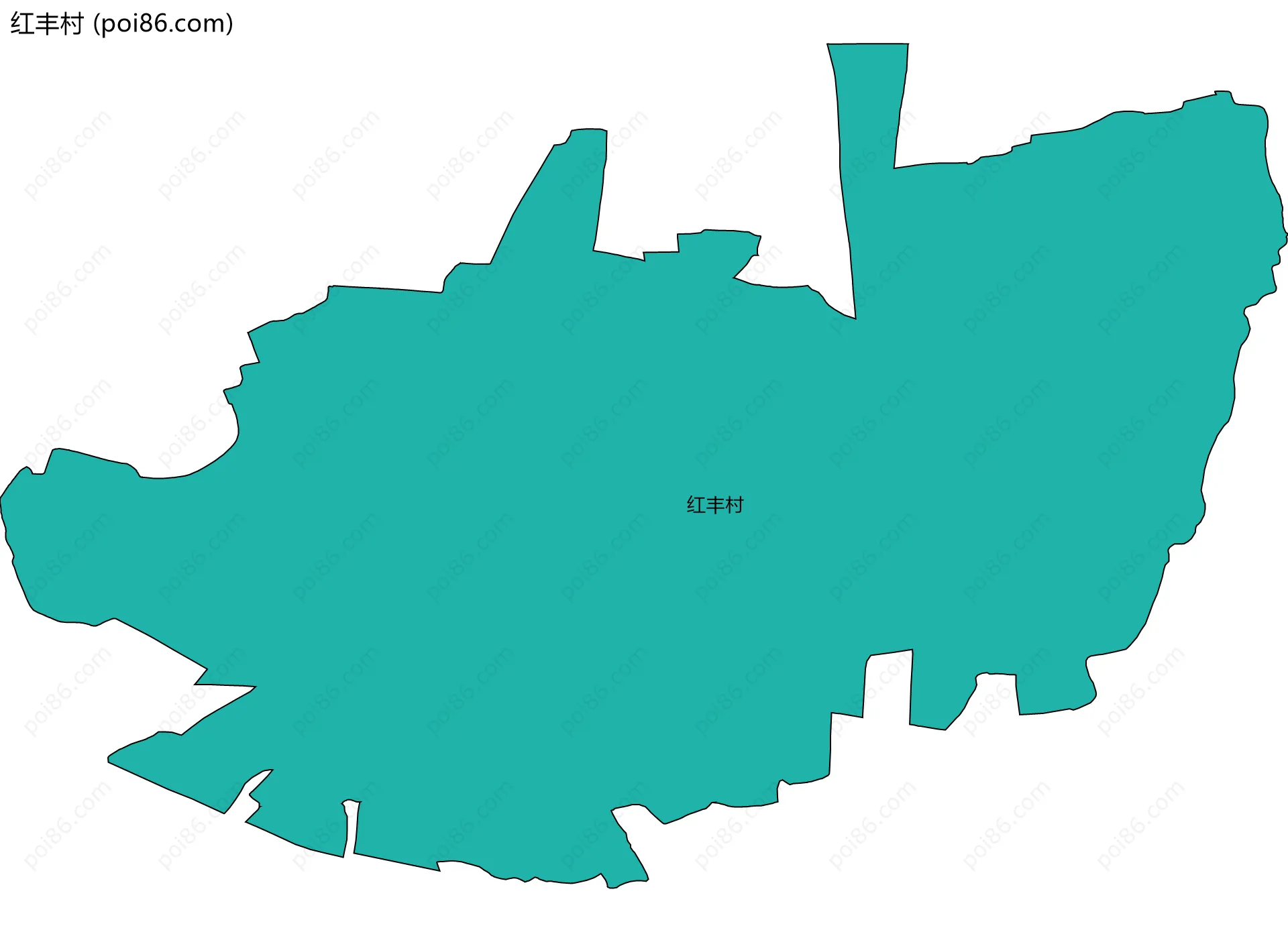 红丰村边界地图