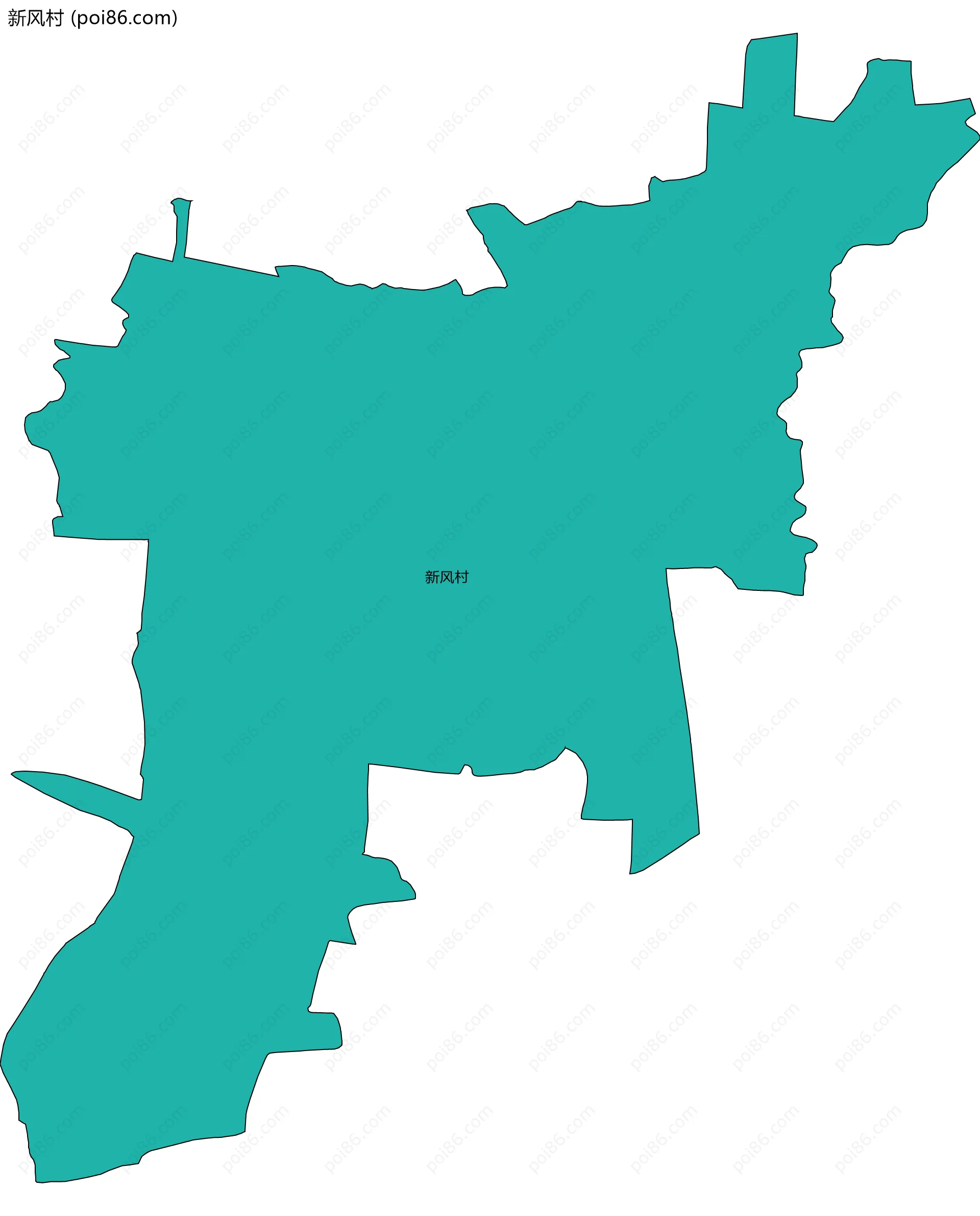 新风村边界地图
