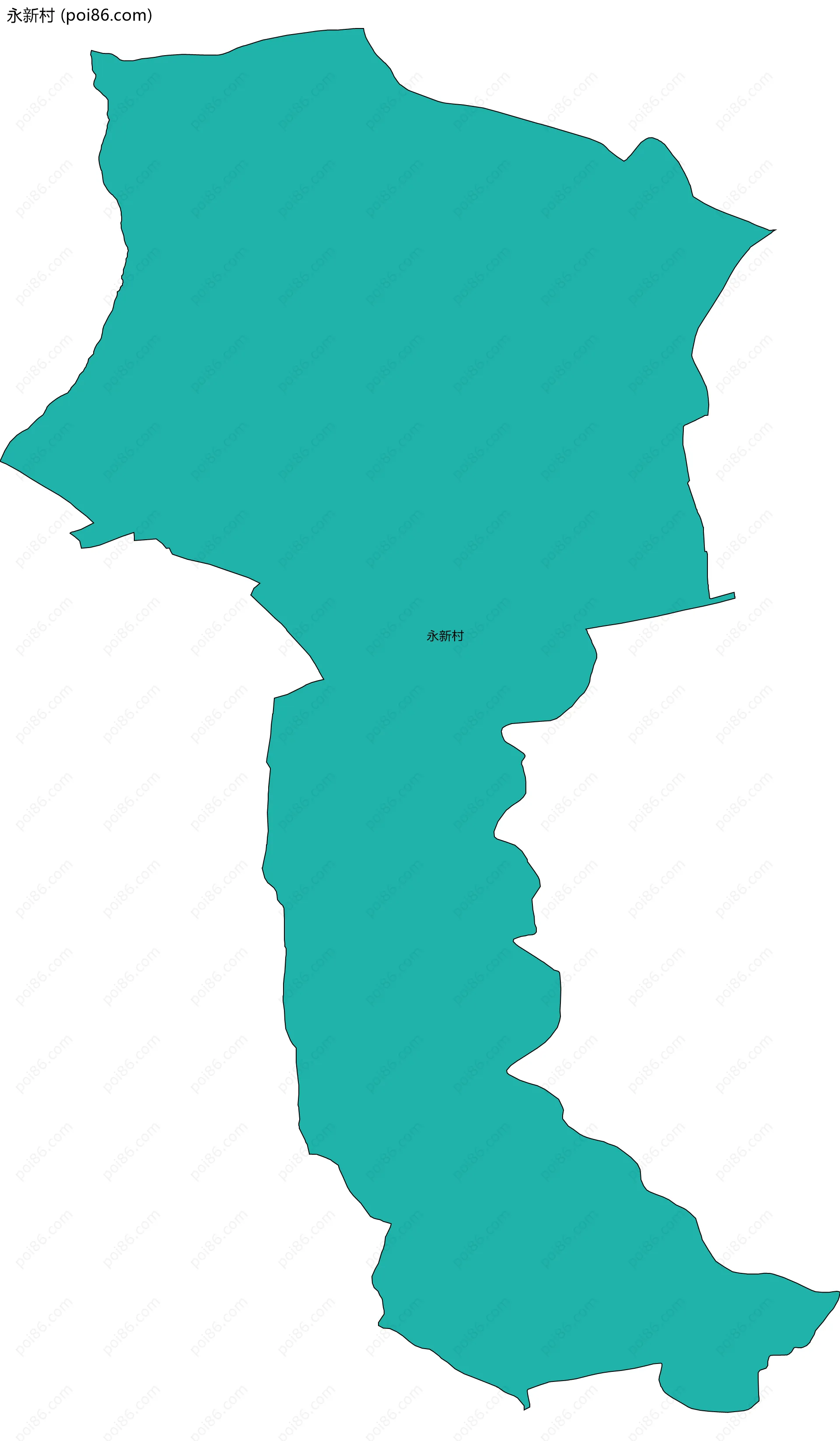 永新村边界地图