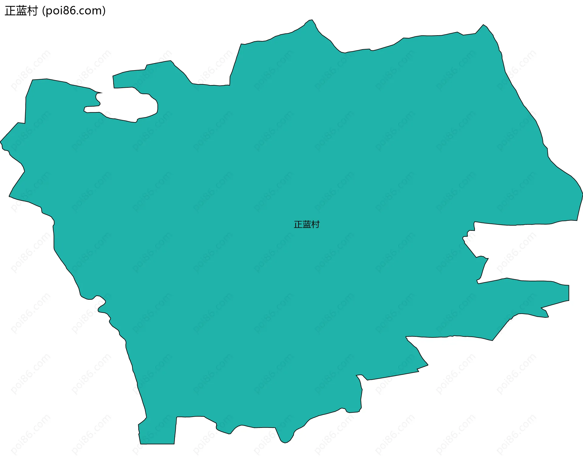 正蓝村边界地图