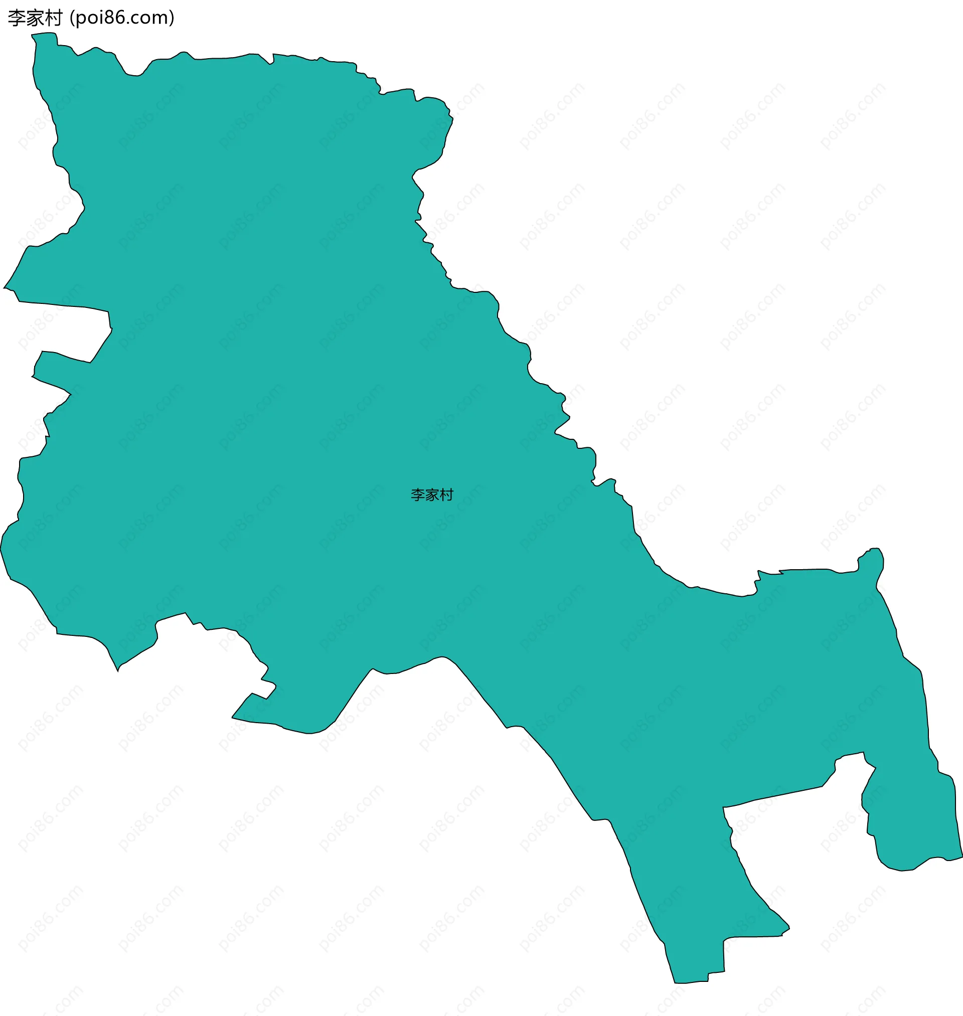 李家村边界地图