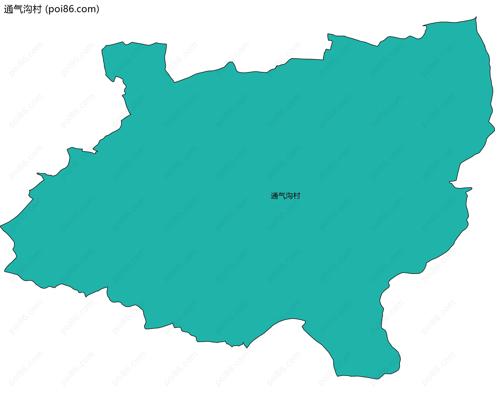 通气沟村边界地图