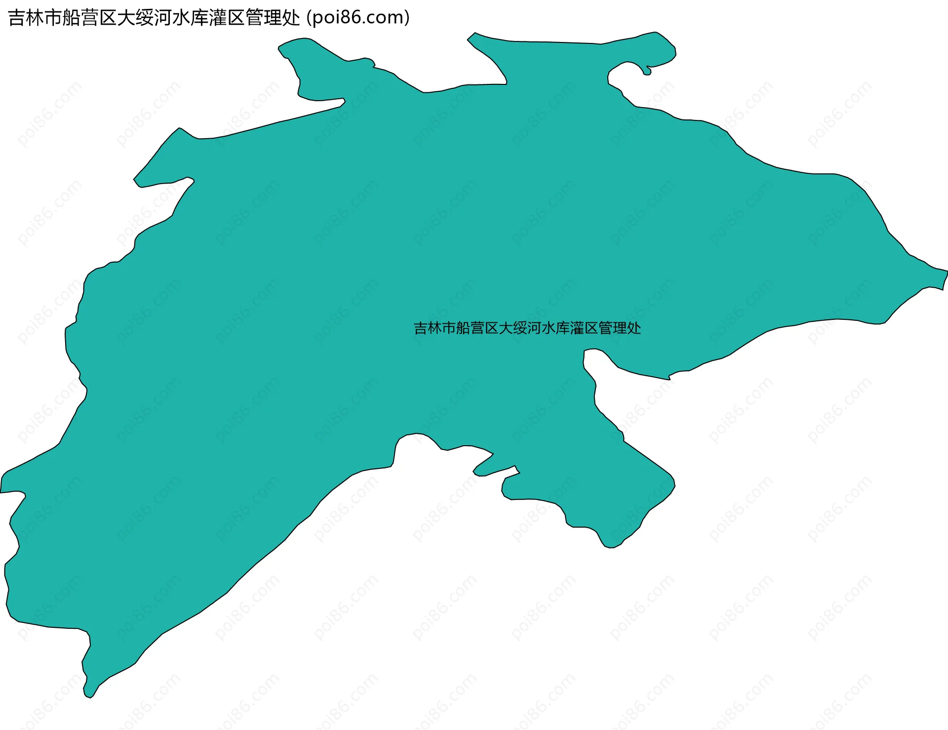 吉林市船营区大绥河水库灌区管理处边界地图