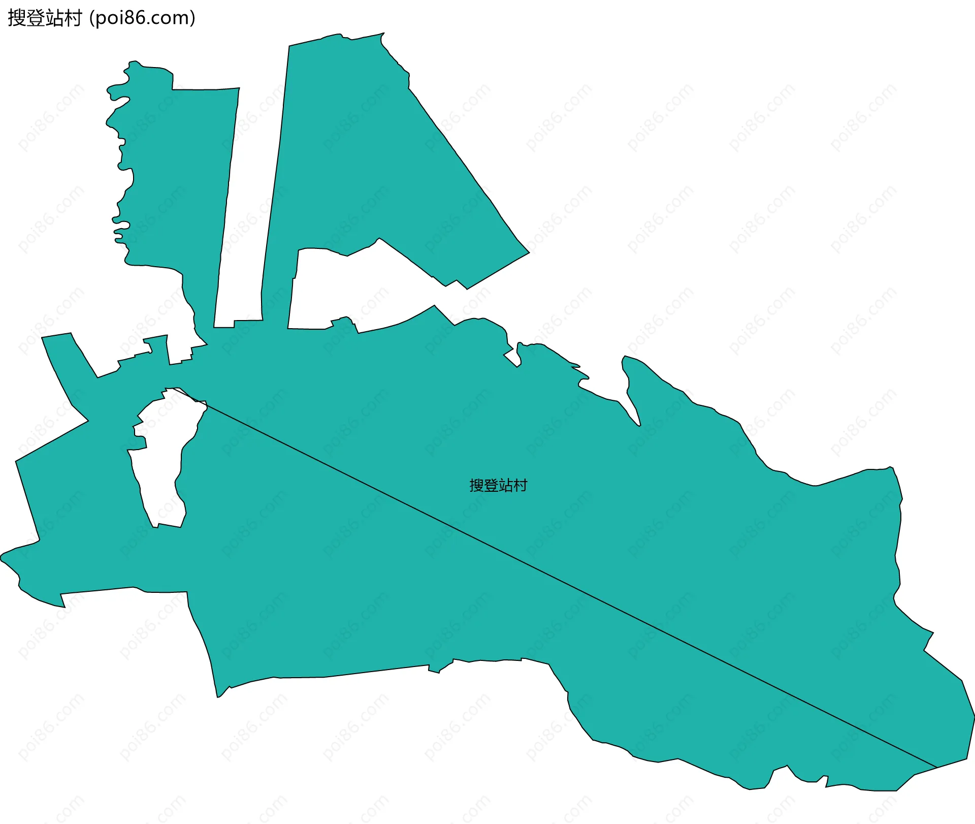 搜登站村边界地图