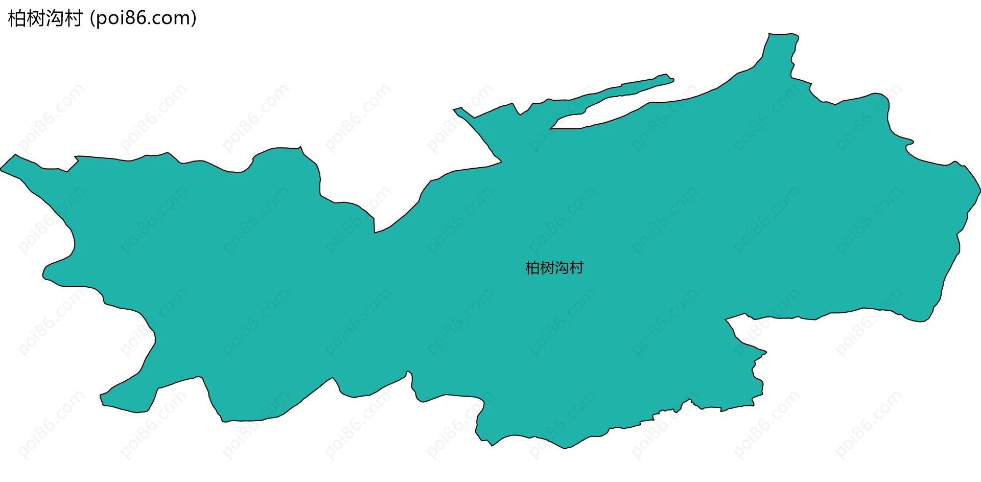 柏树沟村边界地图