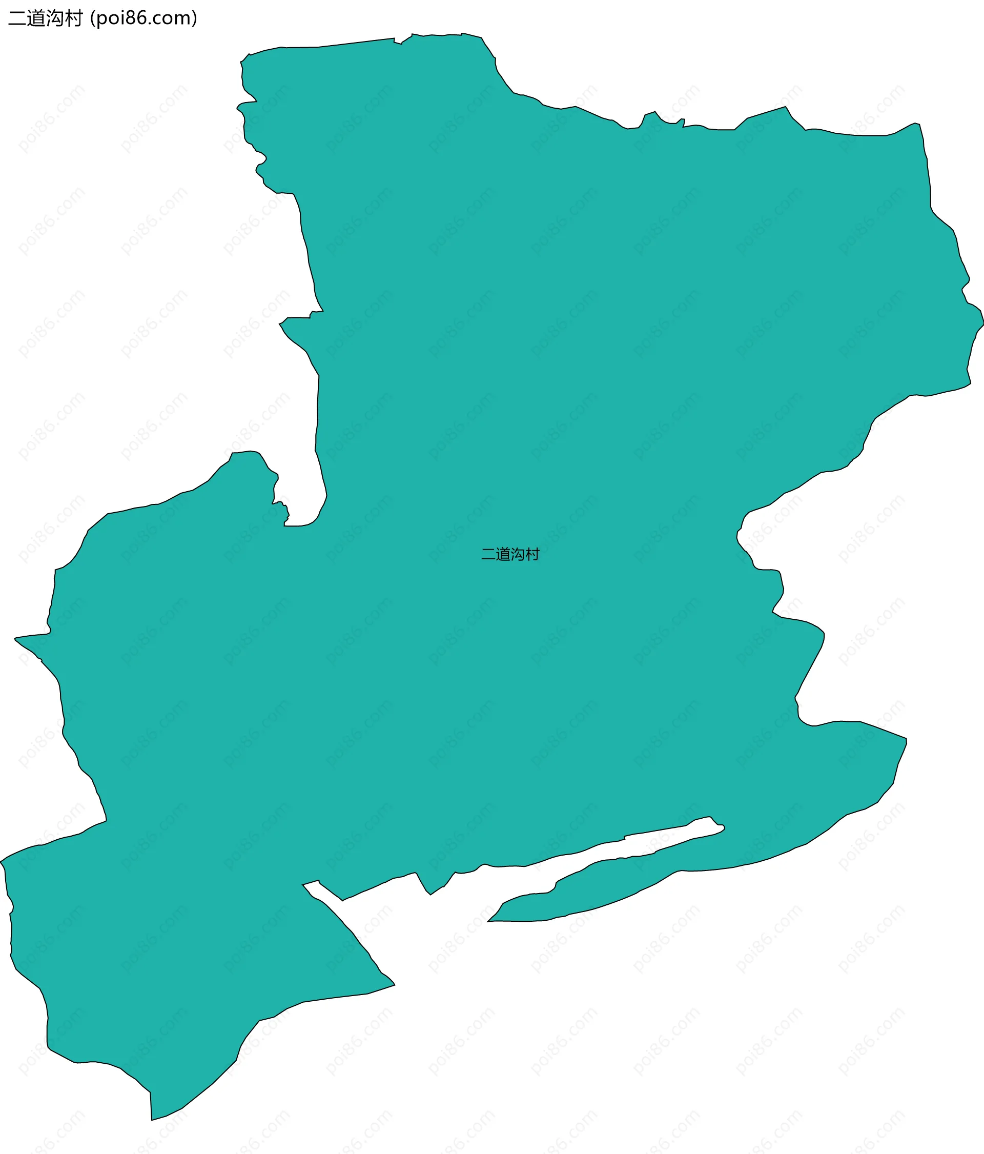 二道沟村边界地图