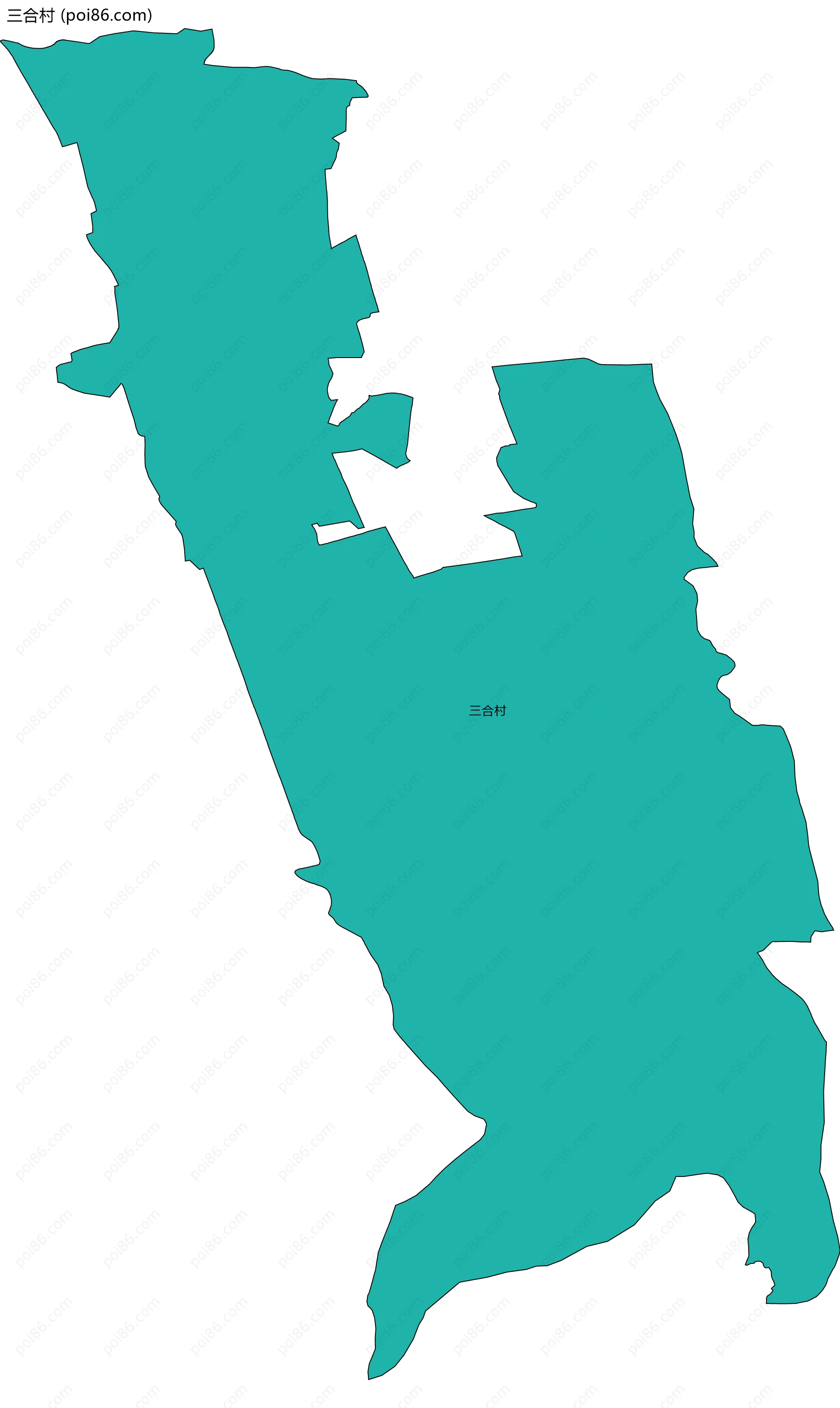 三合村边界地图