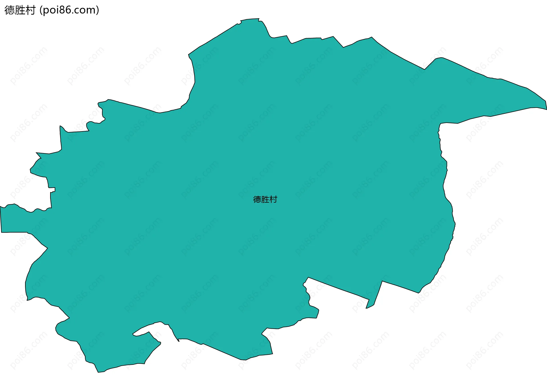 德胜村边界地图