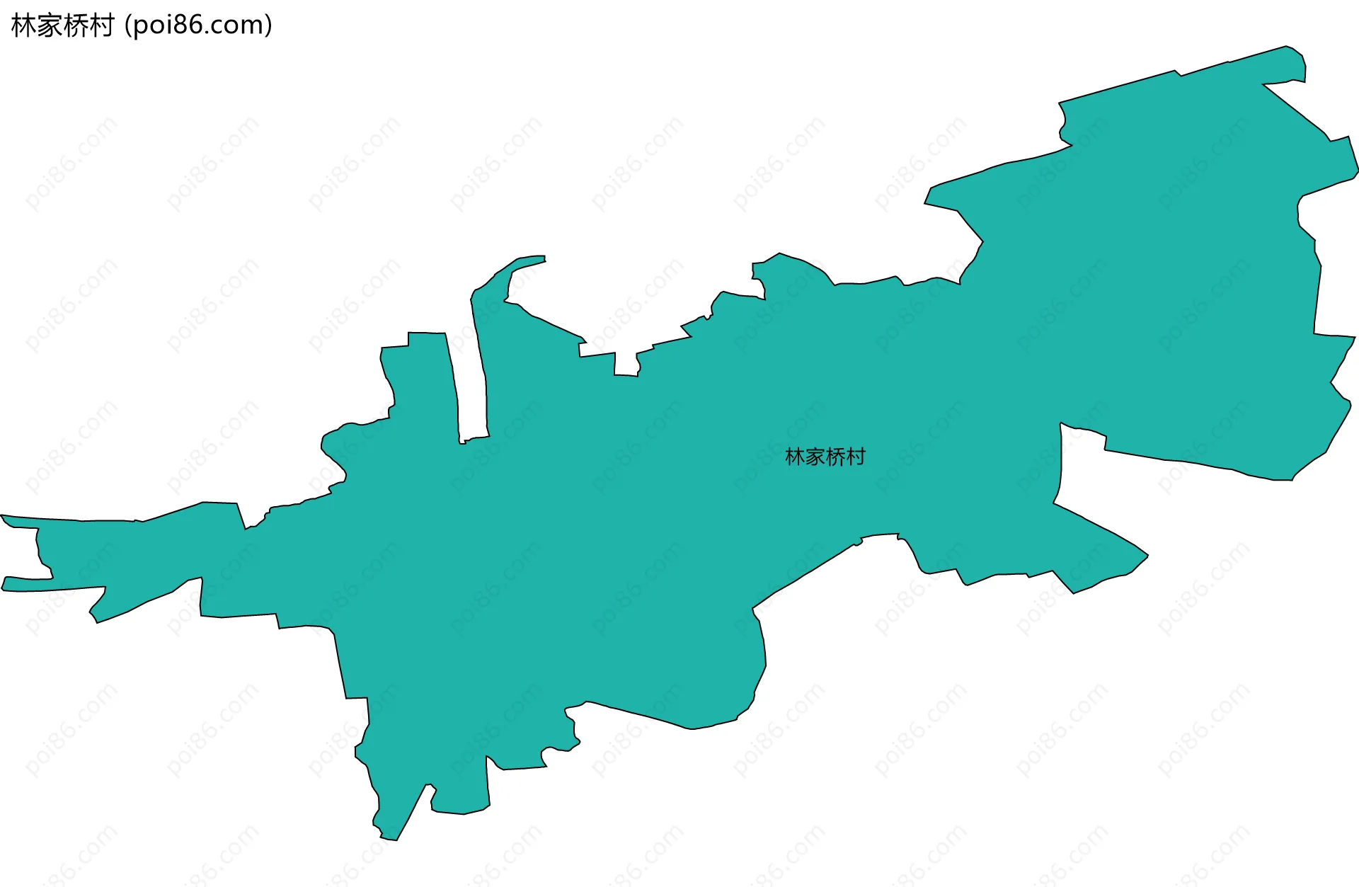 林家桥村边界地图