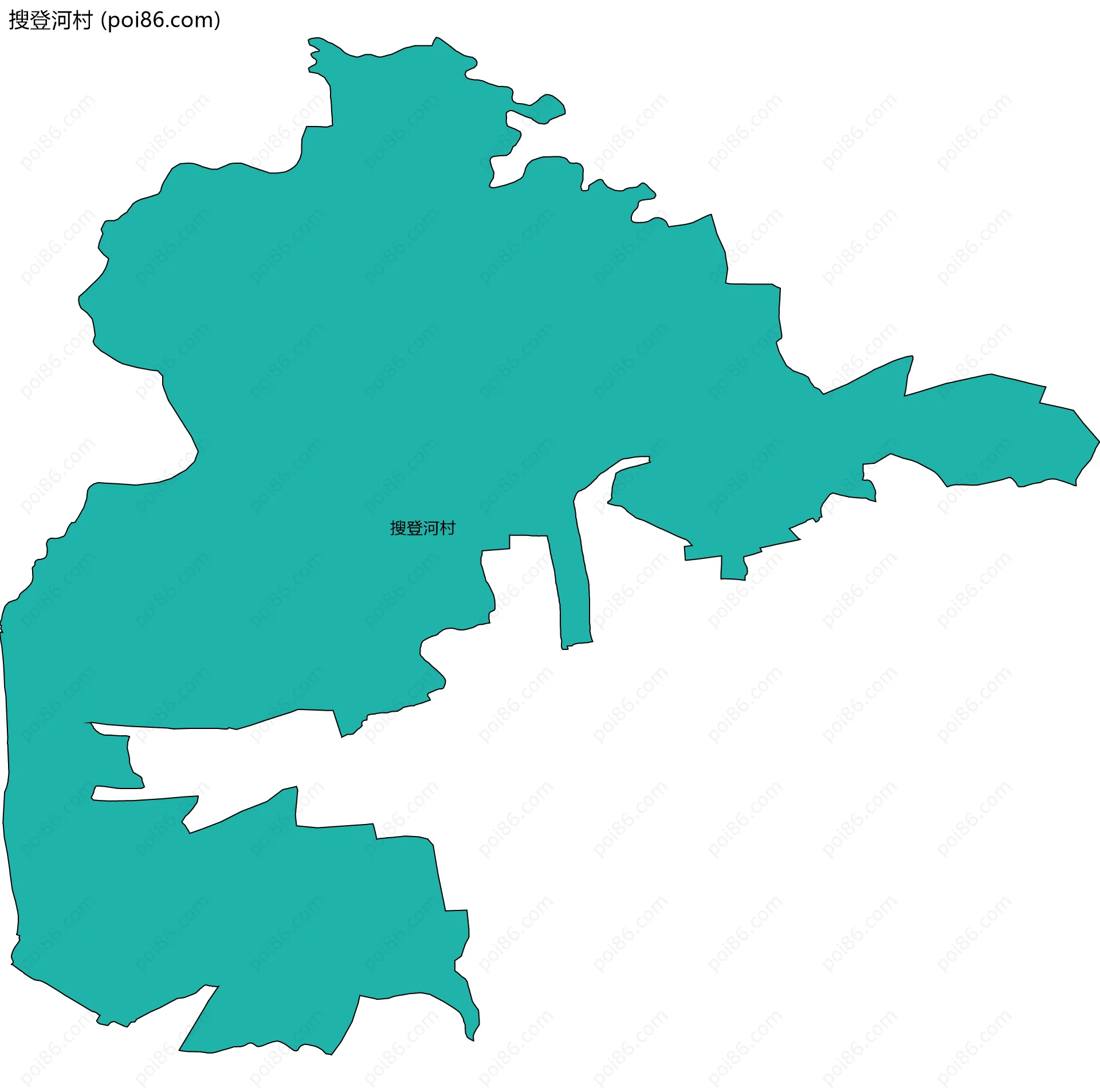 搜登河村边界地图