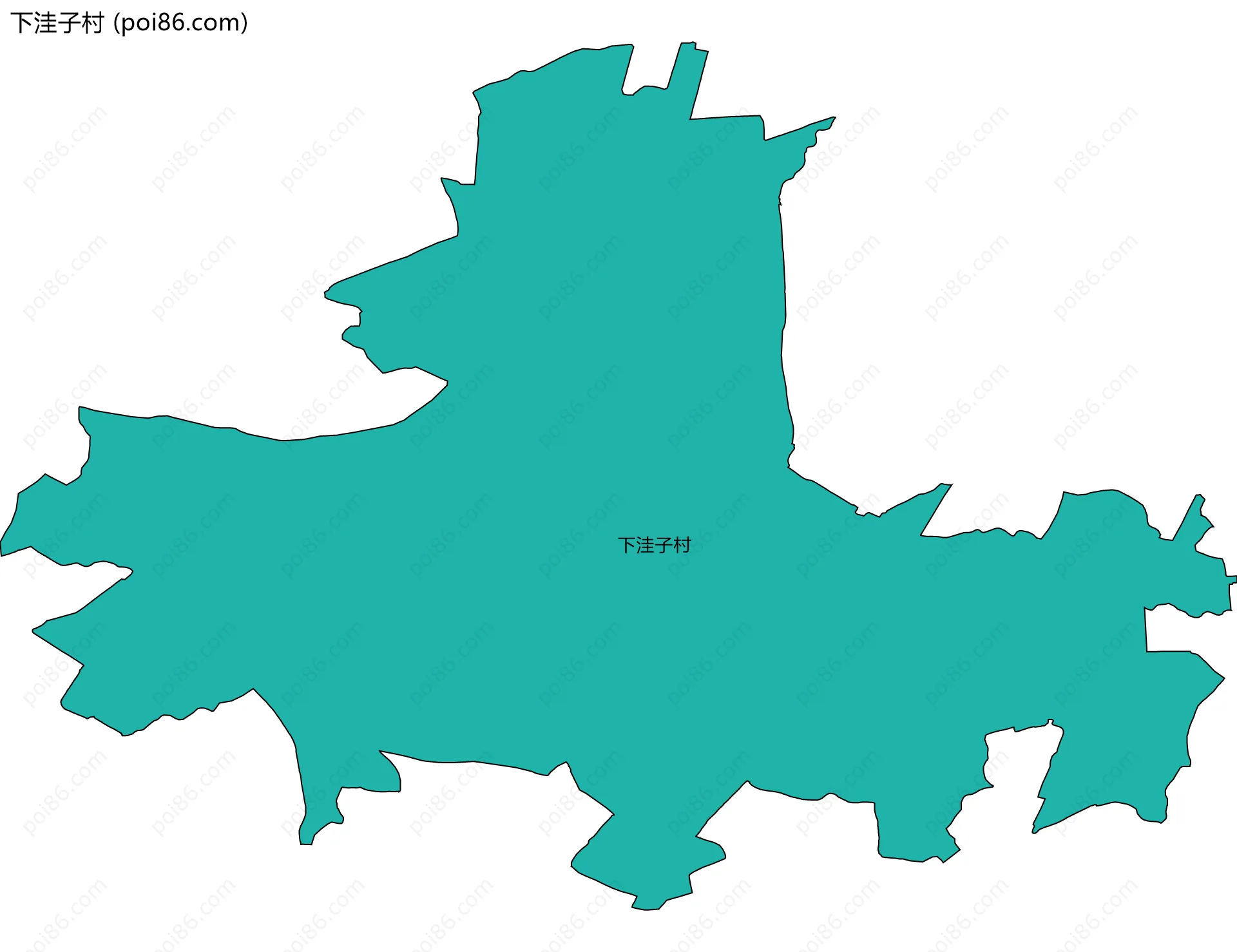 下洼子村边界地图