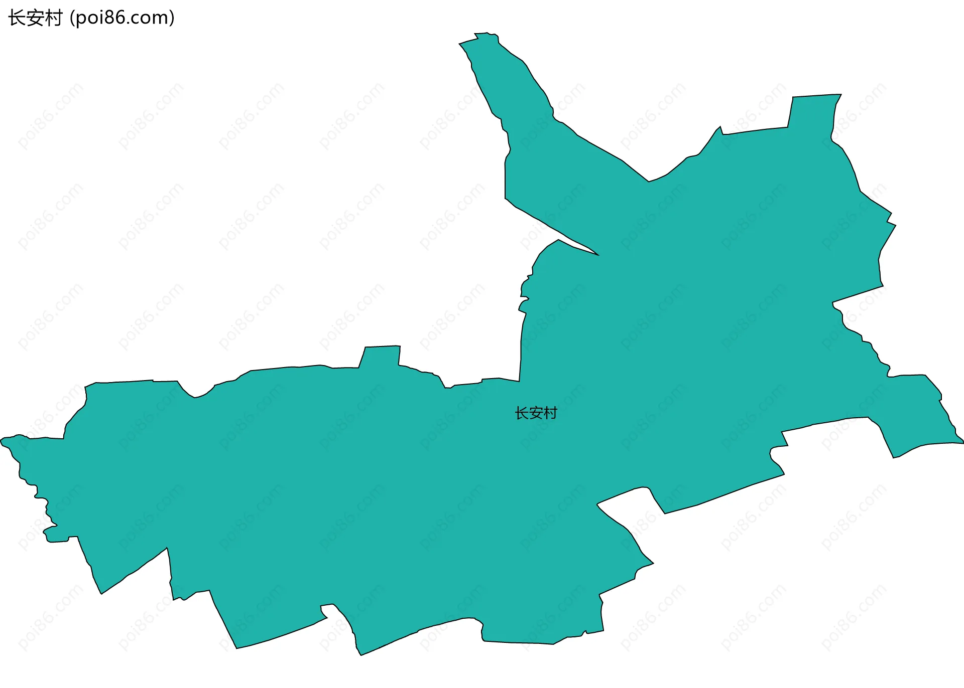 长安村边界地图