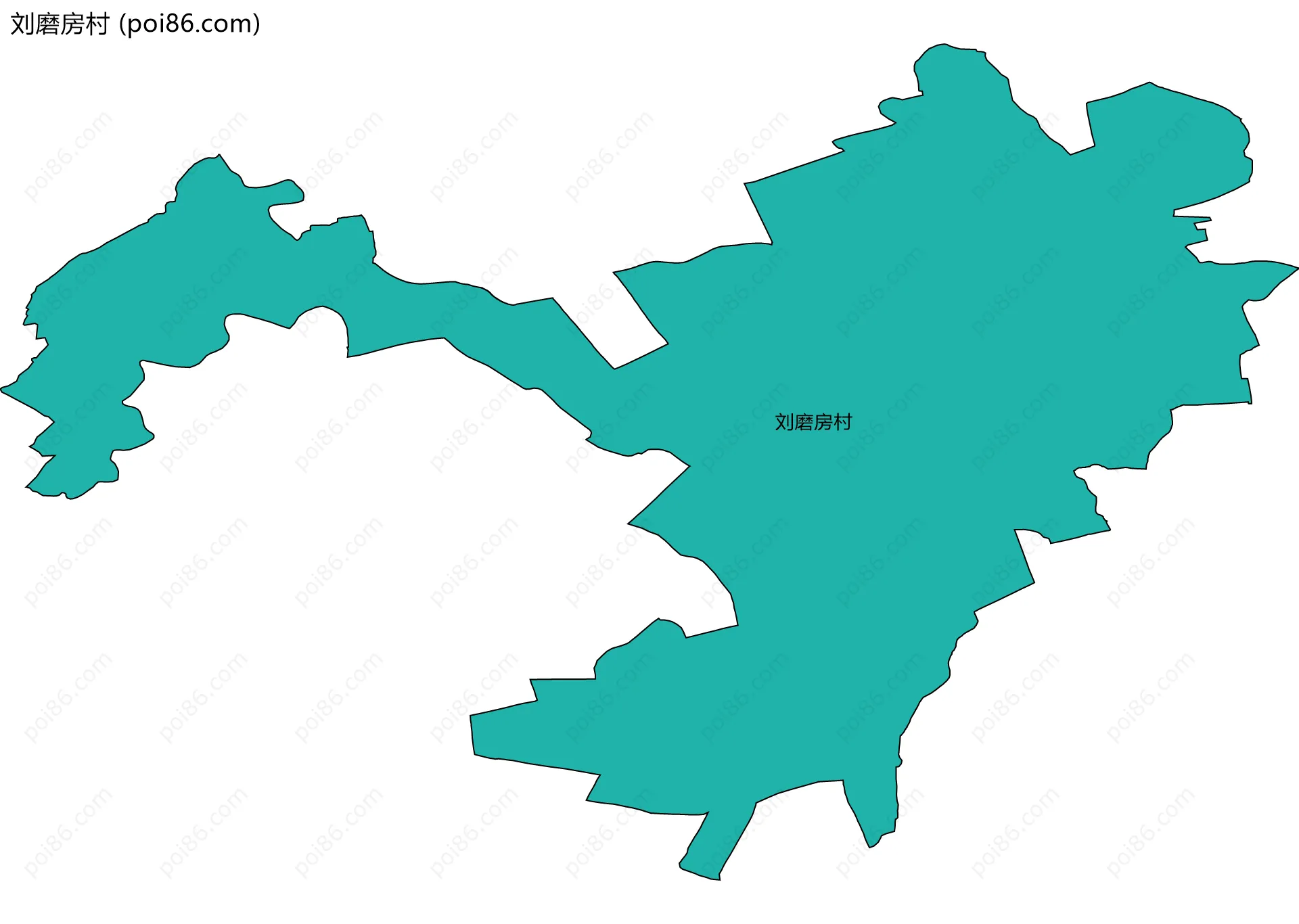 刘磨房村边界地图