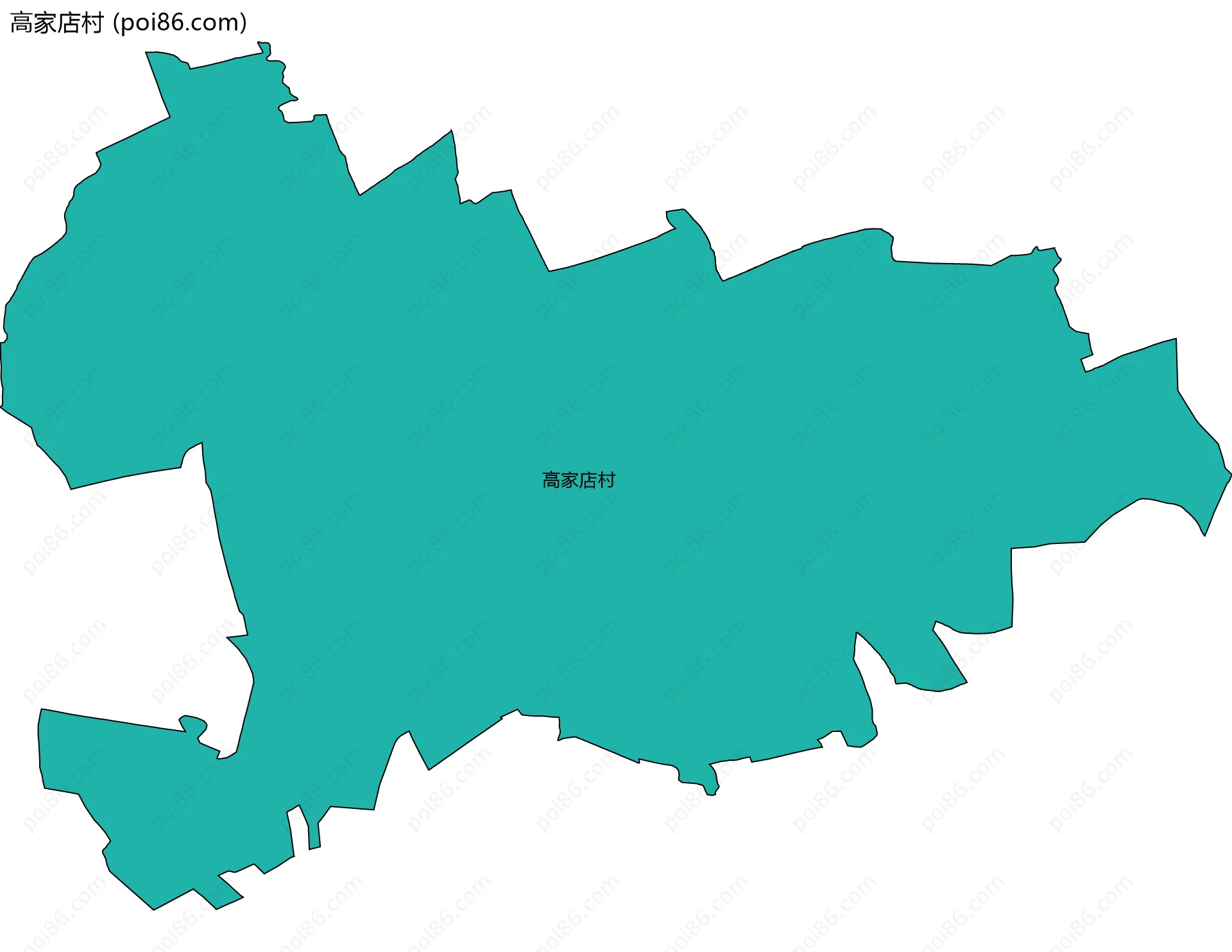 高家店村边界地图