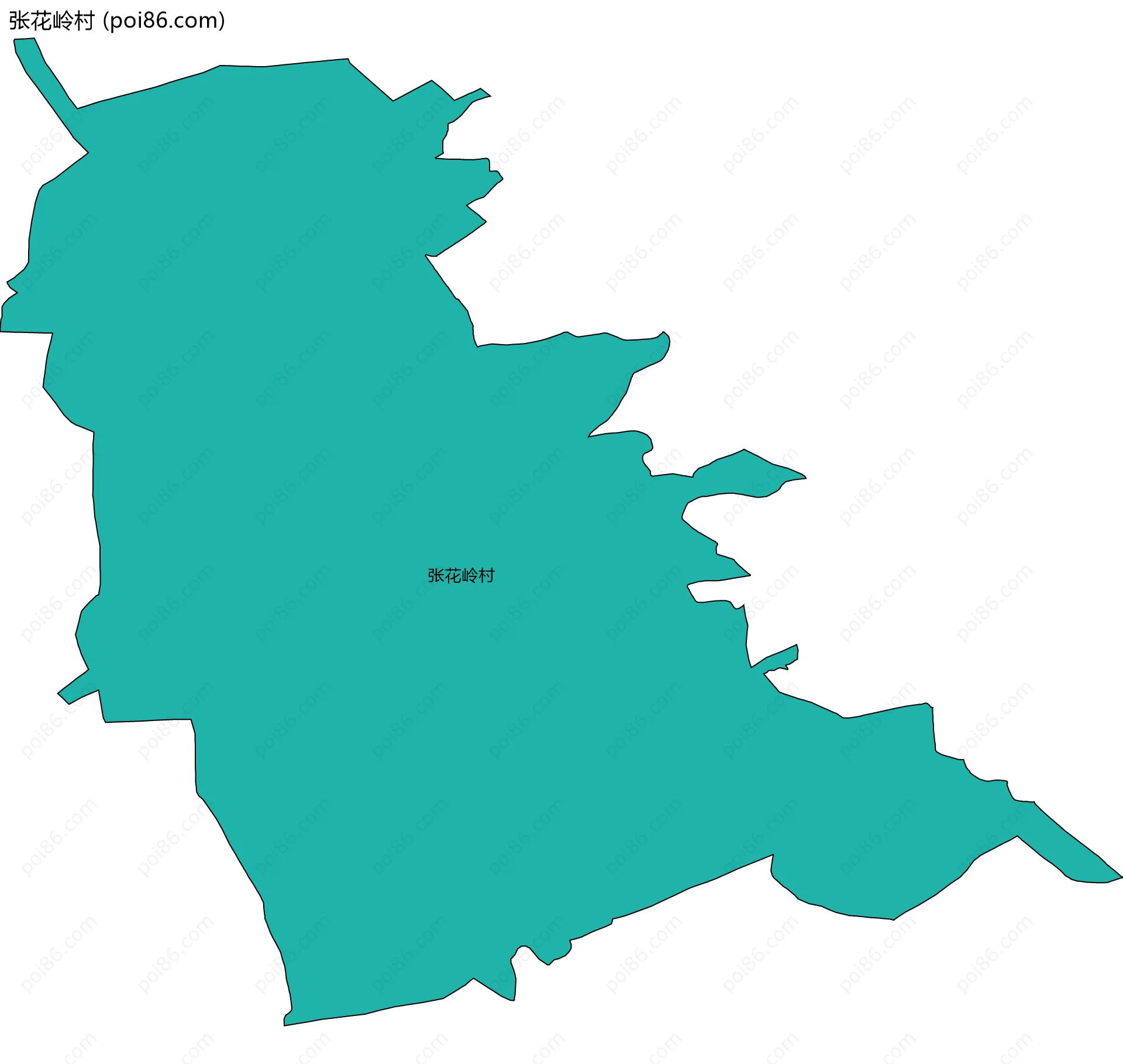 张花岭村边界地图