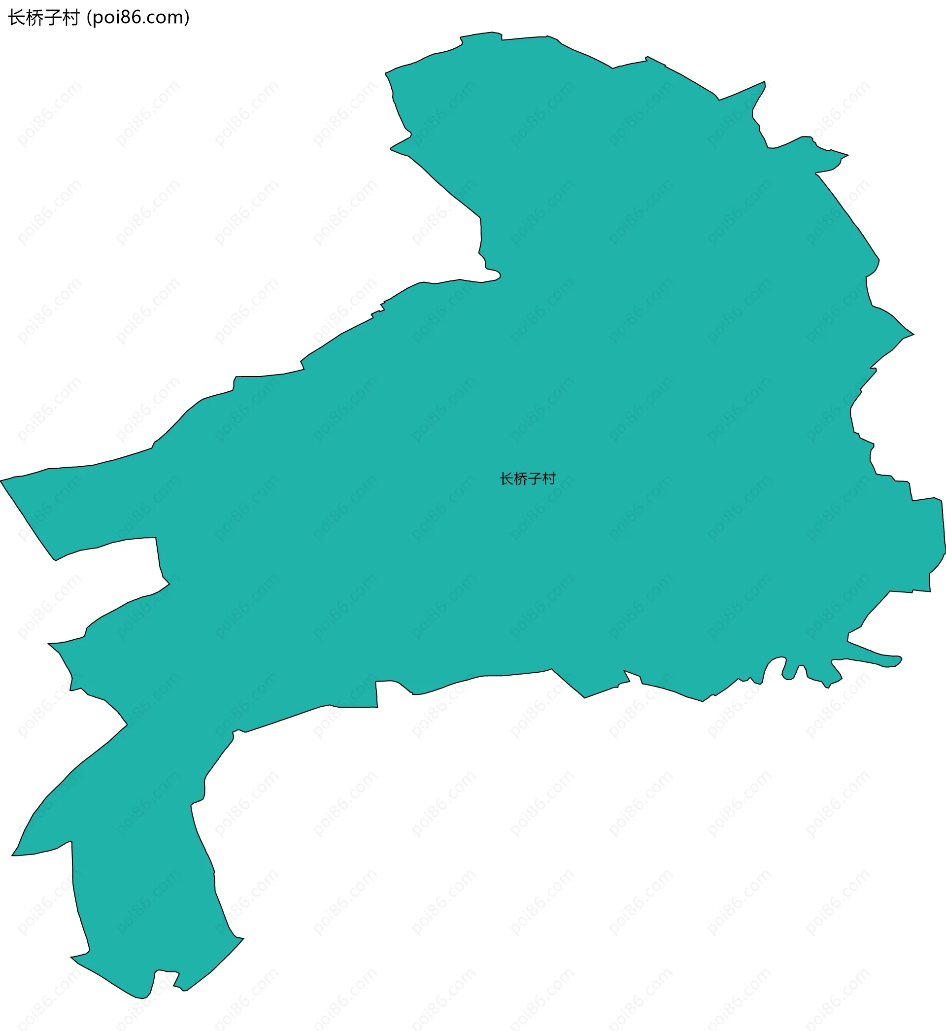 长桥子村边界地图